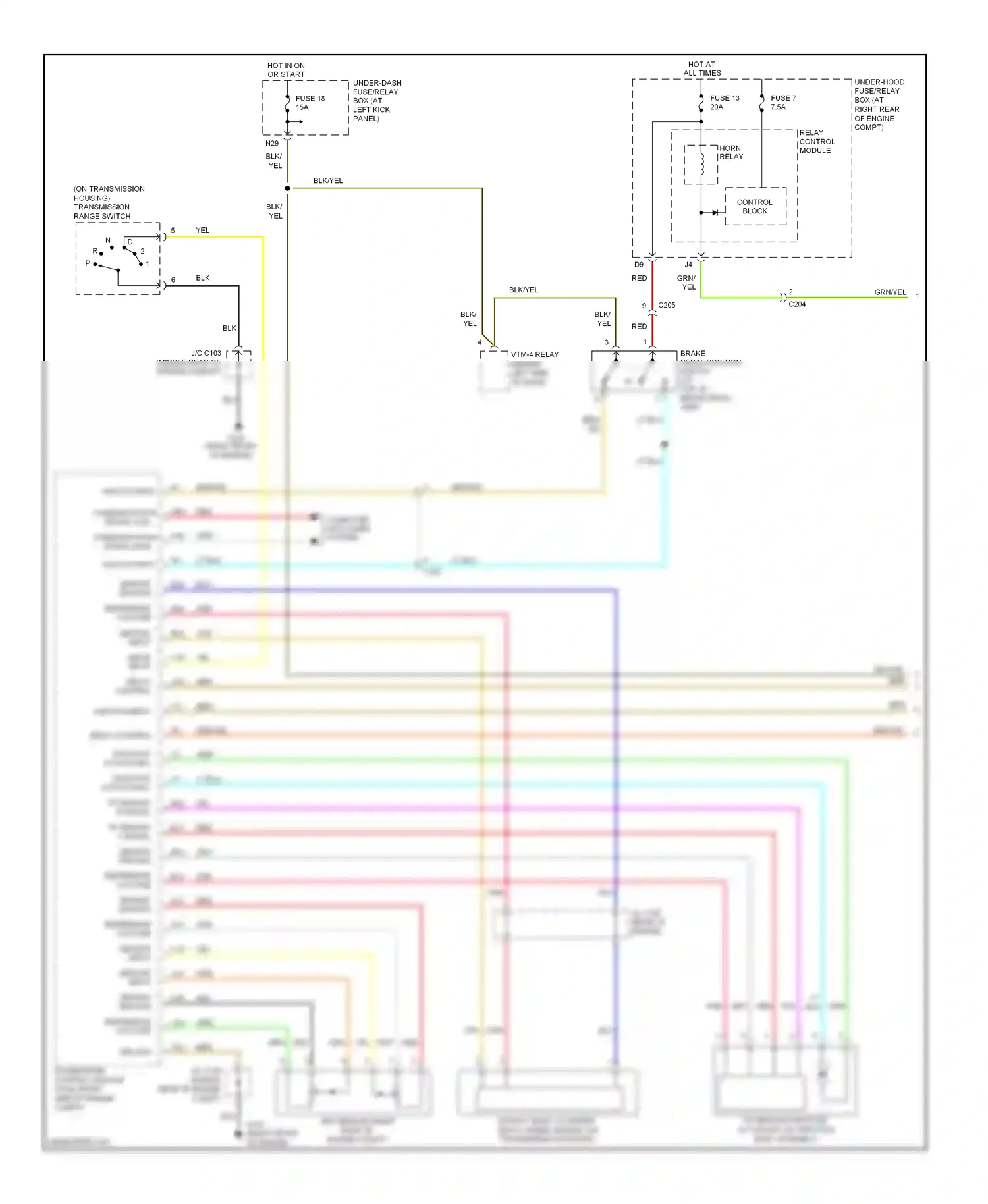 Wiring diagram red for Honda Ridgeline I facelift (2009-2014) (7 of 65)