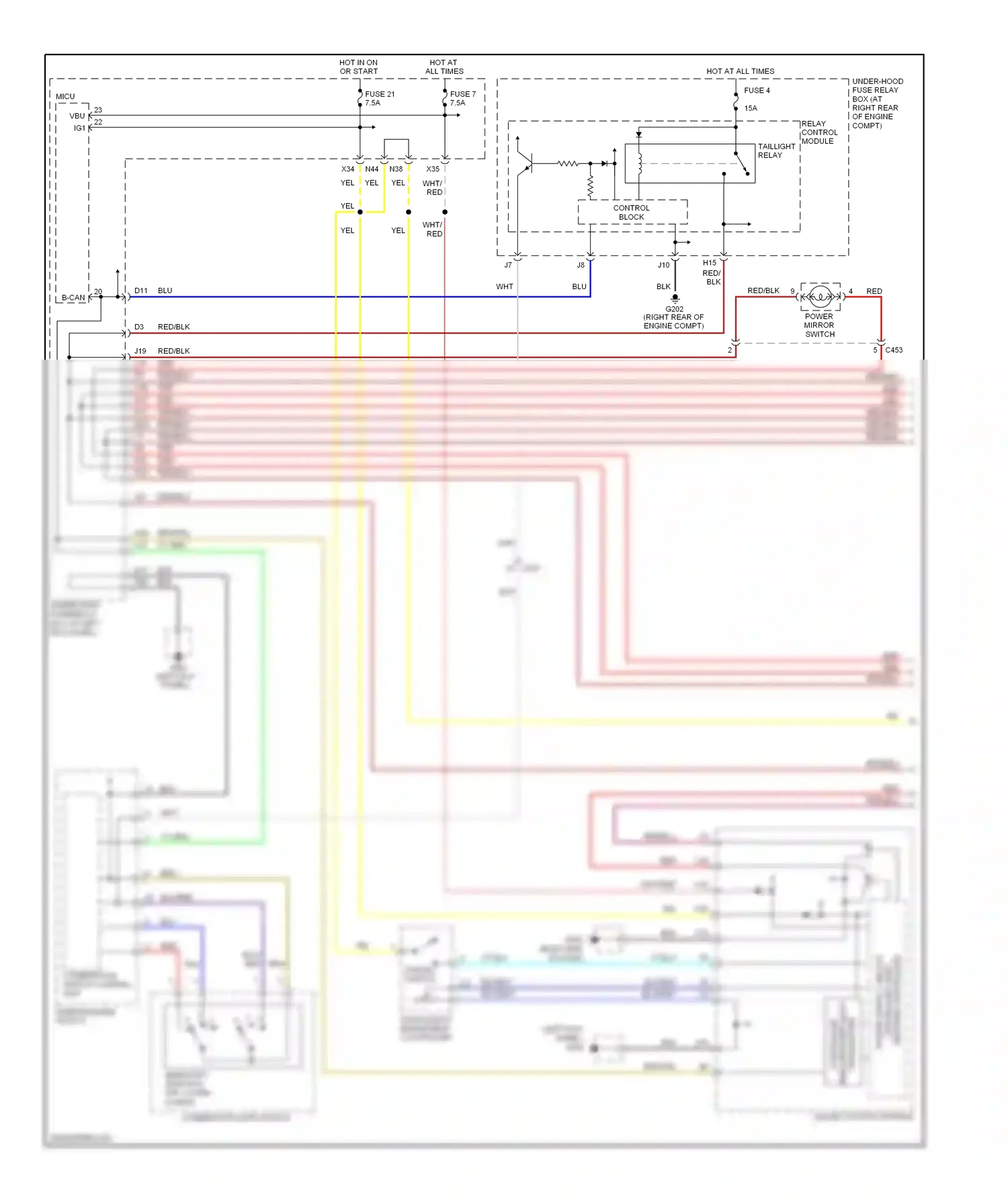 Wiring diagram red for Honda Ridgeline I facelift (2009-2014) (29 of 65)