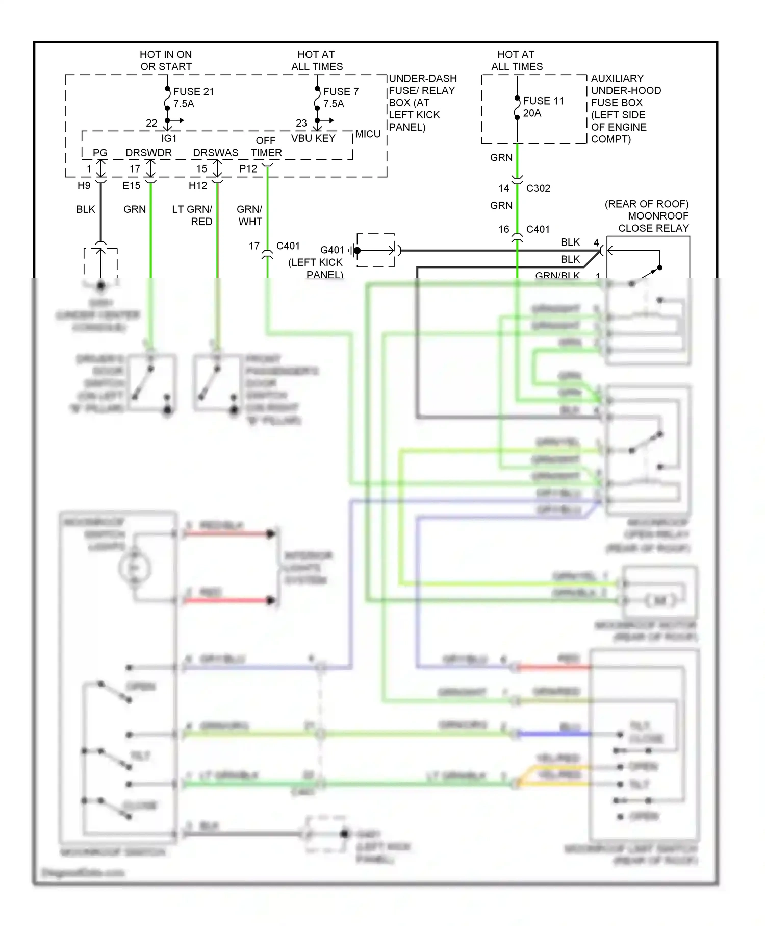 Wiring diagram red for Honda Ridgeline I facelift (2009-2014) (60 of 65)