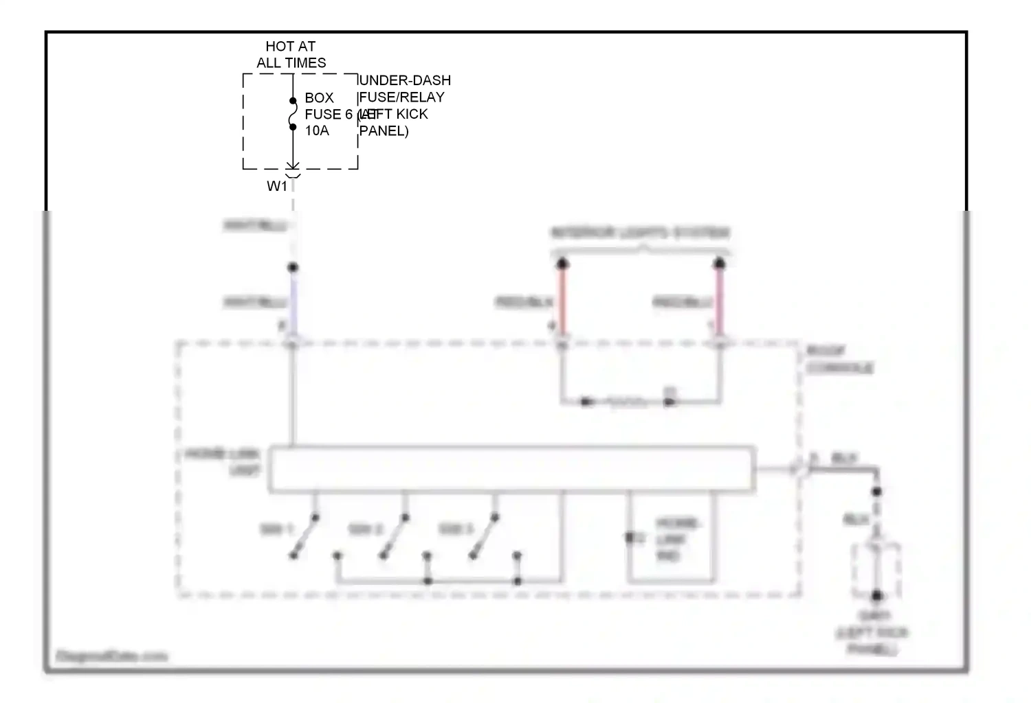 Wiring diagram red/blu for Honda Ridgeline I facelift (2009-2014) (14 of 34)