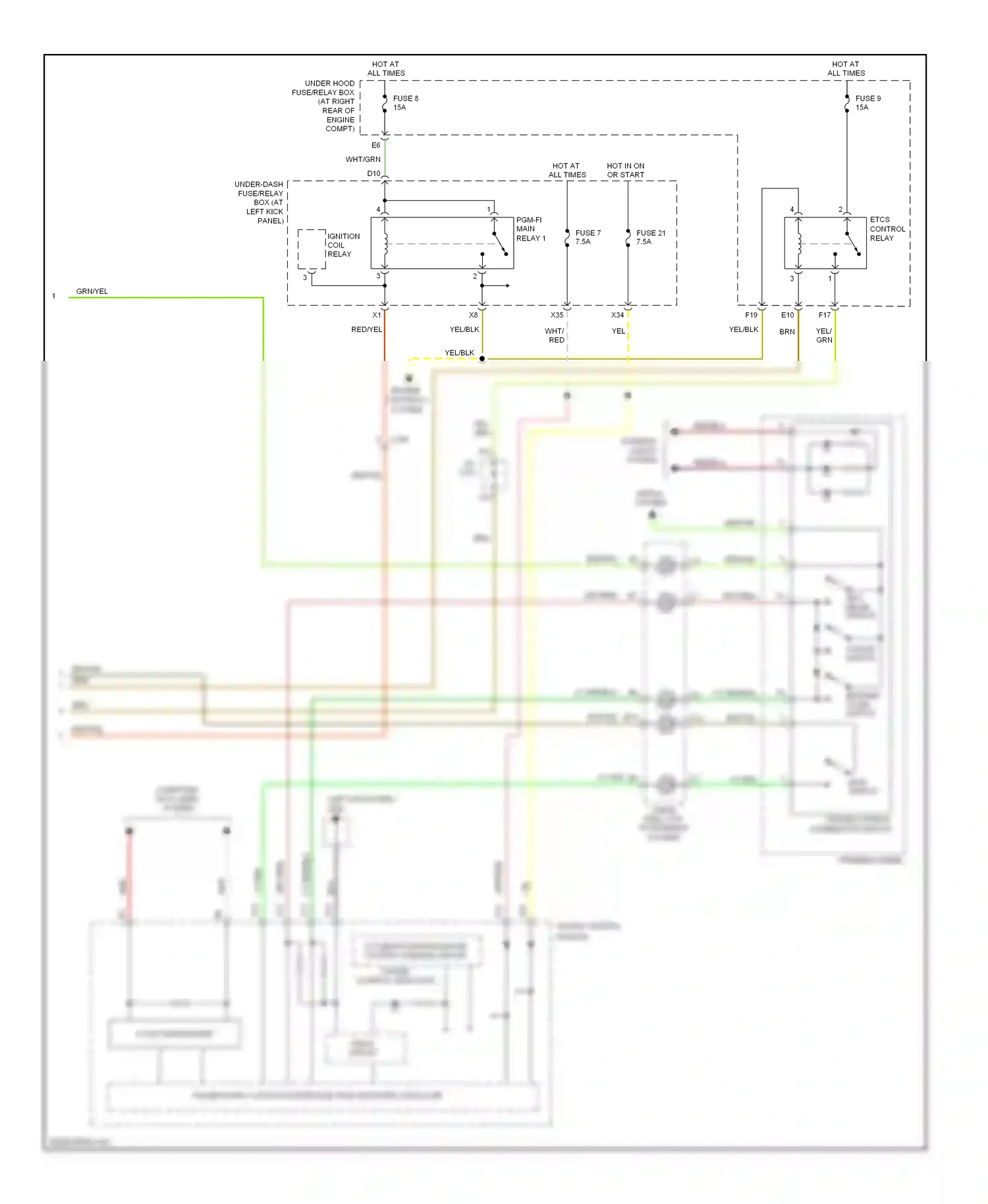 Wiring diagram red/blu for Honda Ridgeline I facelift (2009-2014) (3 of 34)