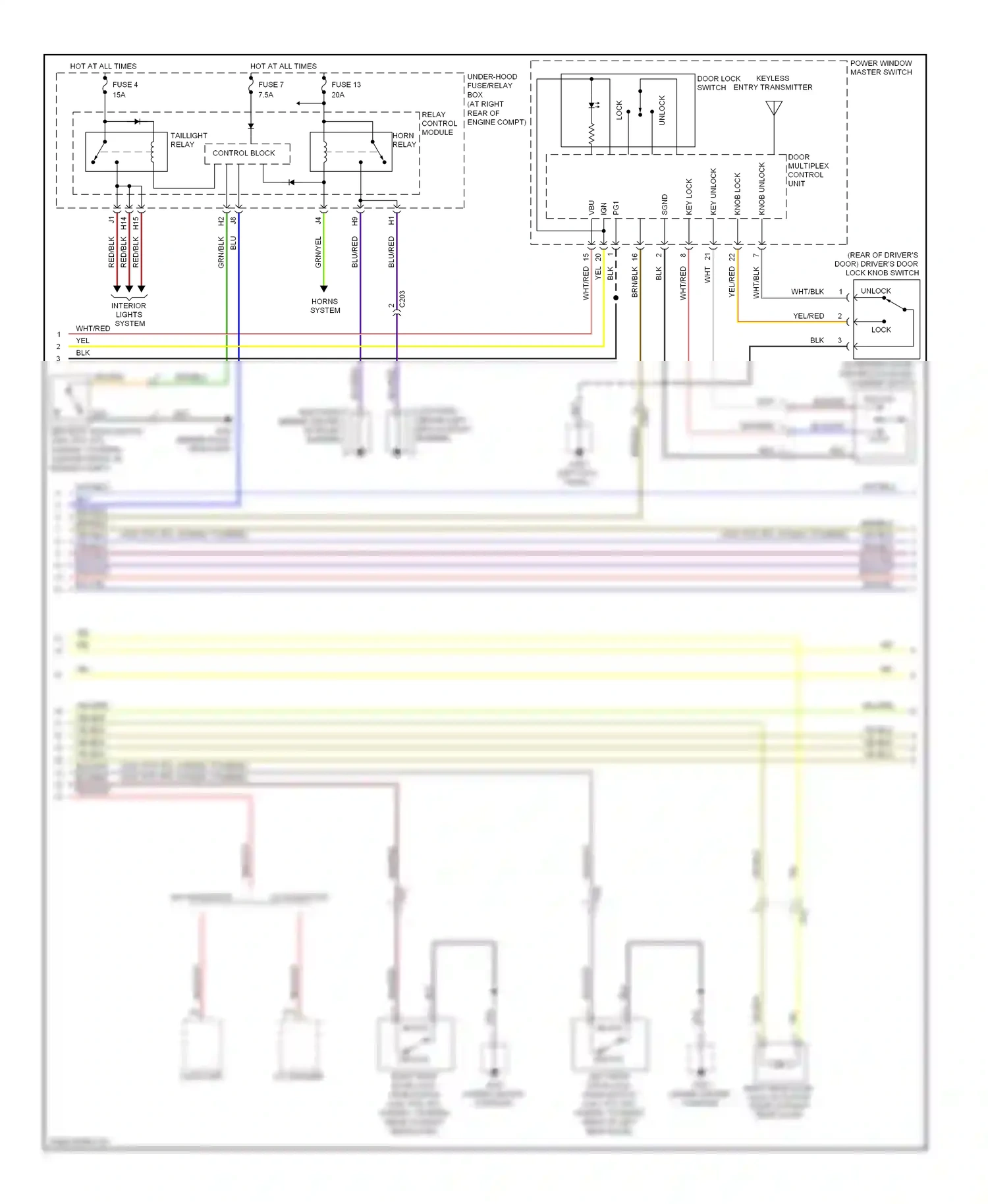 Wiring diagram relay control module for Honda Ridgeline I facelift (2009-2014) (6 of 17)