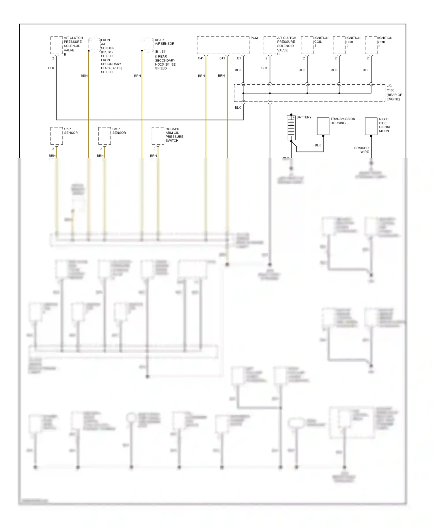 Wiring diagram trans- mission range switch for Honda Ridgeline I facelift (2009-2014) (1 of 1)