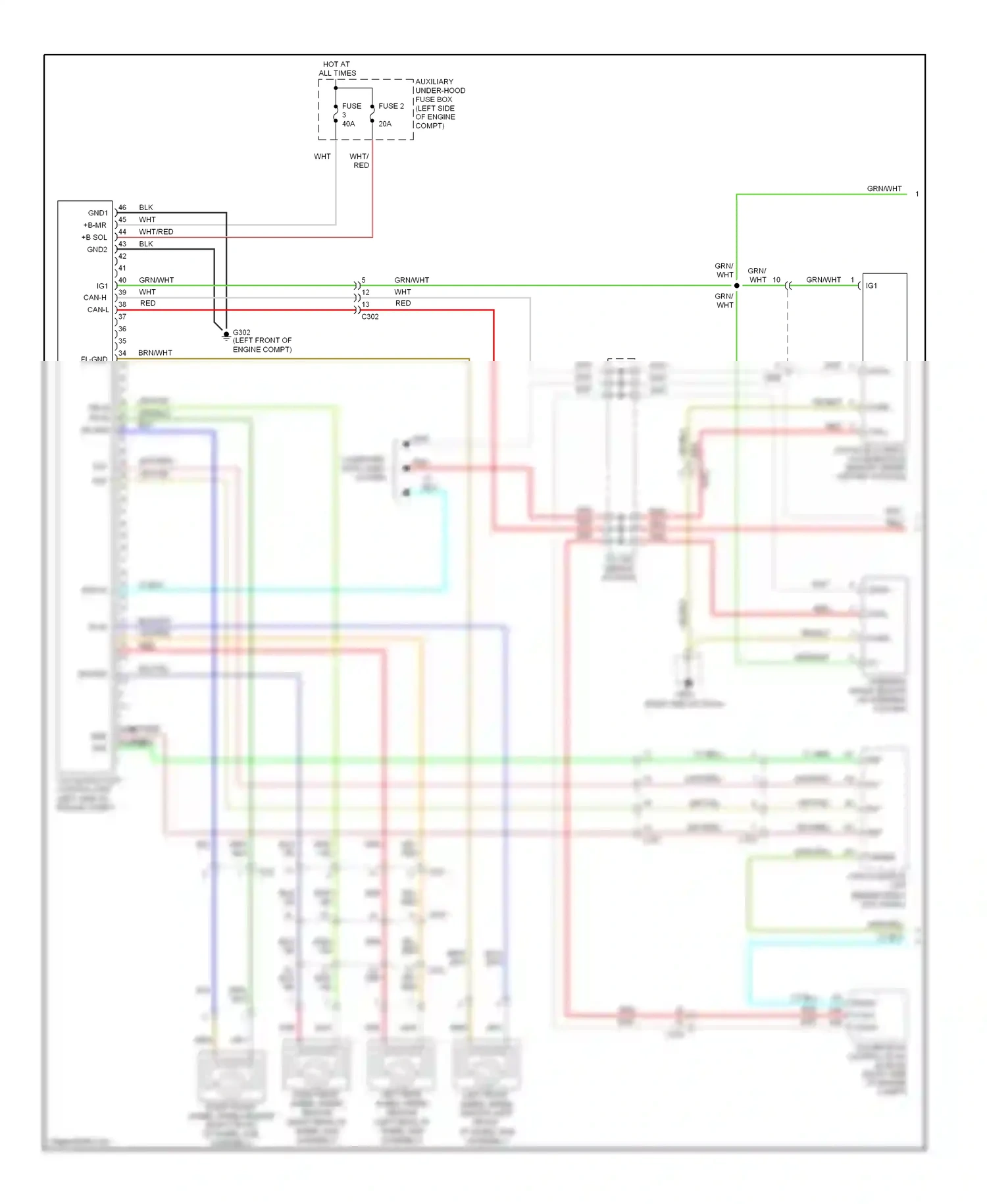 Wiring diagram vsa modulator control unit for Honda Ridgeline I facelift (2009-2014) (1 of 3)