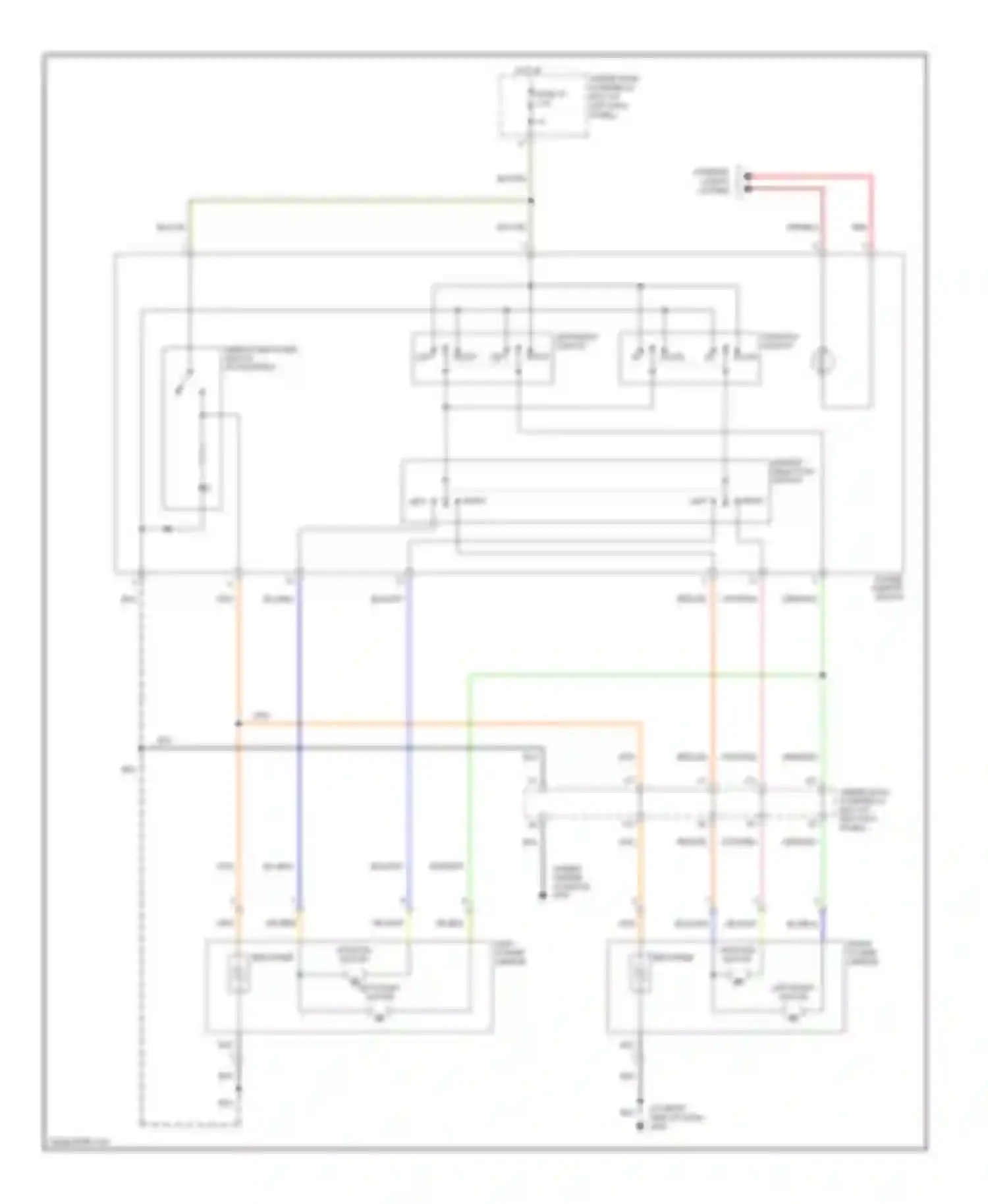 Ridgeline Honda I (2004-2009): Power mirrors circuit