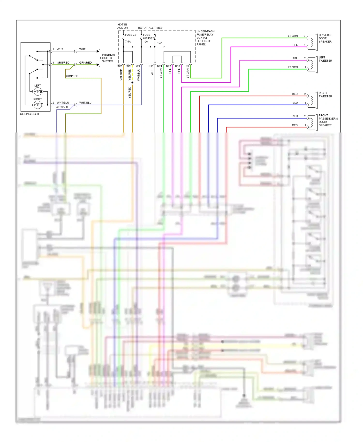 Honda Ridgeline I (2004-2009) antenna module unit wiring diagram  (3 of 3)