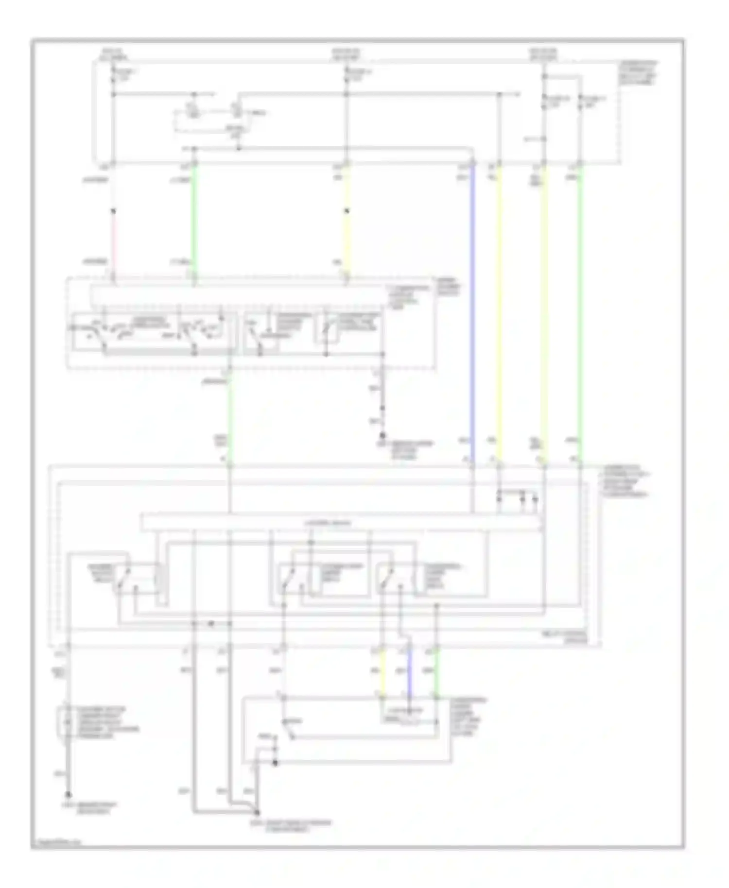 Wiring diagram combination switch control unit for Honda Ridgeline I (2004-2009)