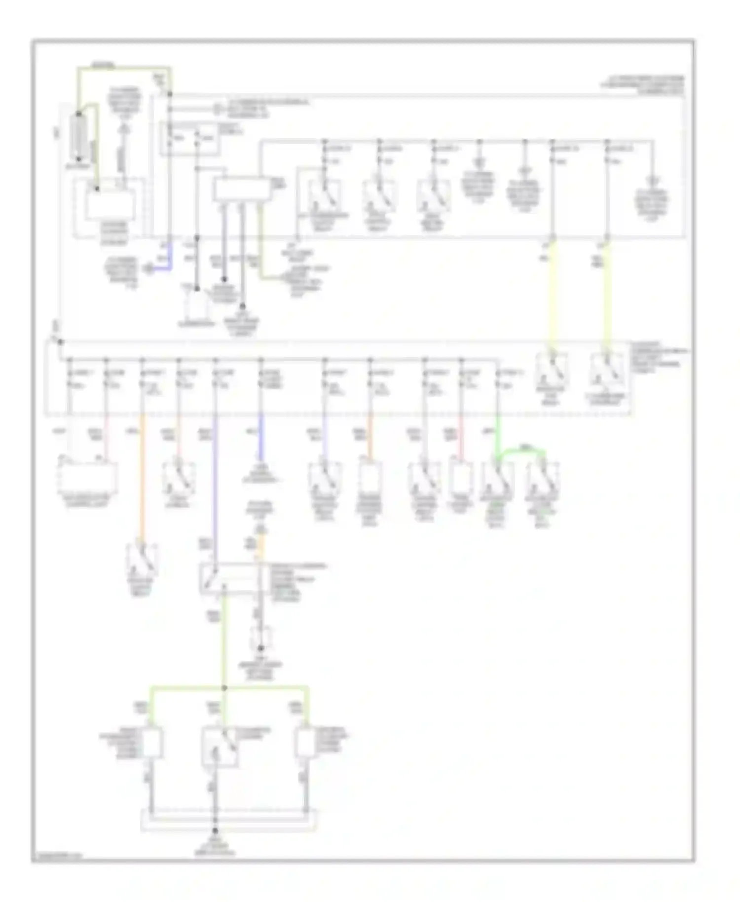 Wiring diagram front passenger's accesory power socket for Honda Ridgeline I (2004-2009)