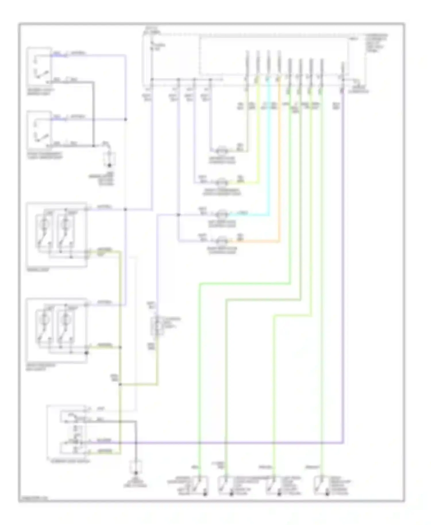 Wiring diagram ceiling light for Honda Ridgeline I (2004-2009) (1 of 5)