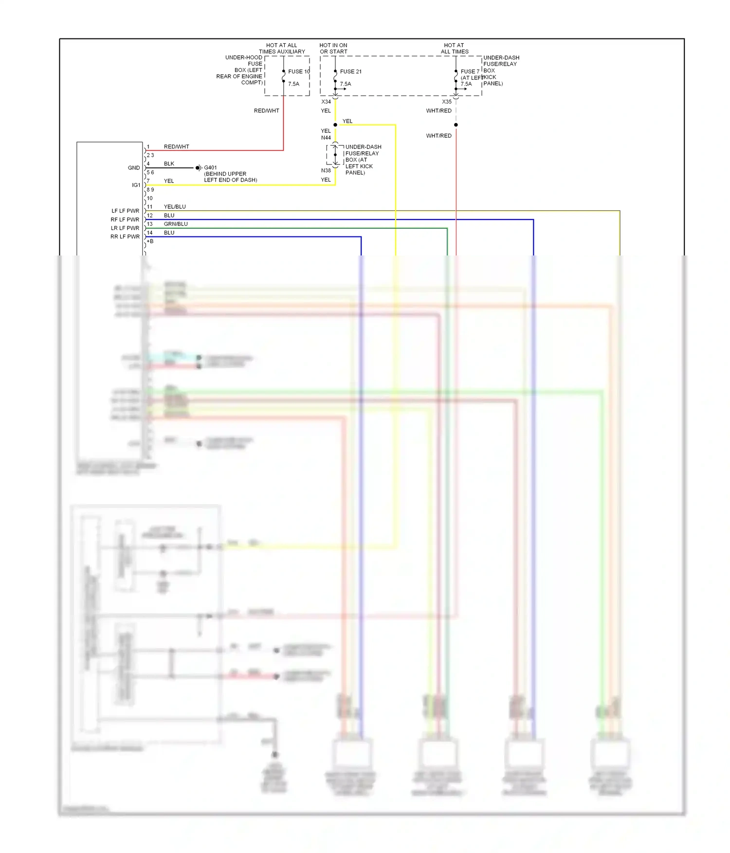Honda Ridgeline I (2004-2009) computer data lines system wiring diagram  (15 of 16)