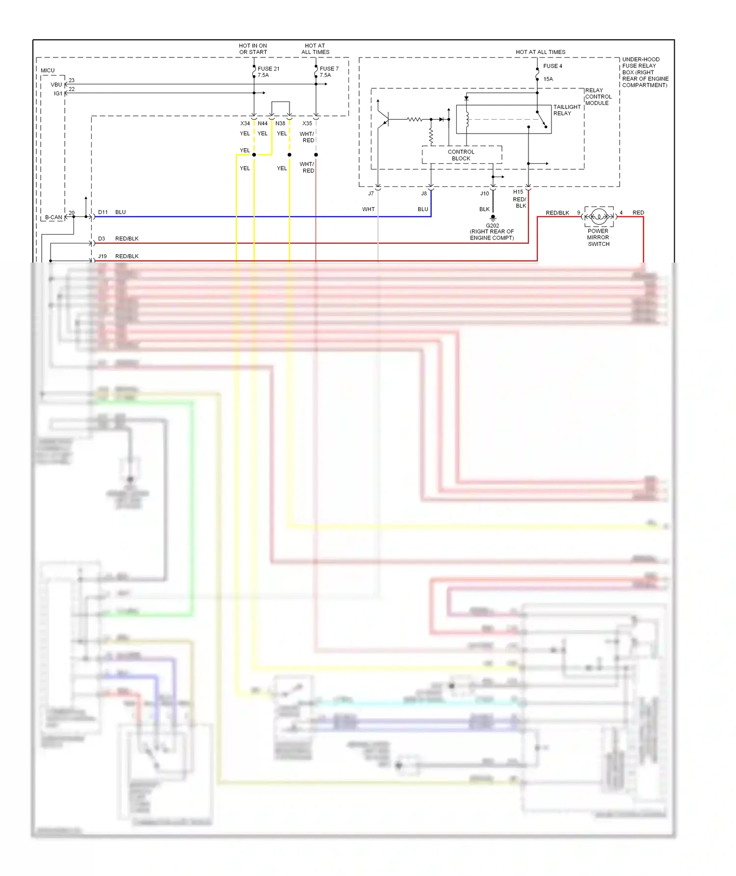 Honda Ridgeline I (2004-2009) gauge control module wiring diagram  (16 of 22)