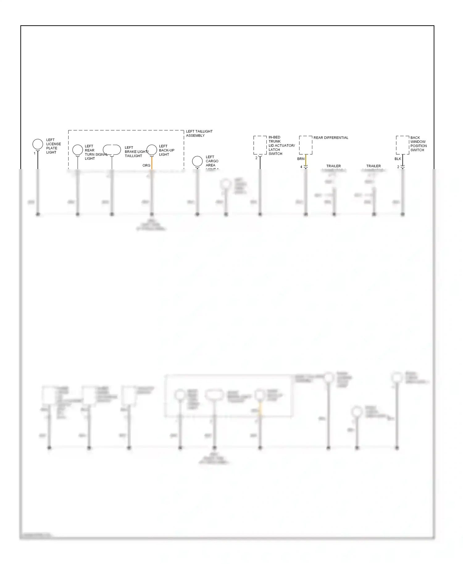 Honda Ridgeline I (2004-2009) left back-up light wiring diagram  (2 of 2)