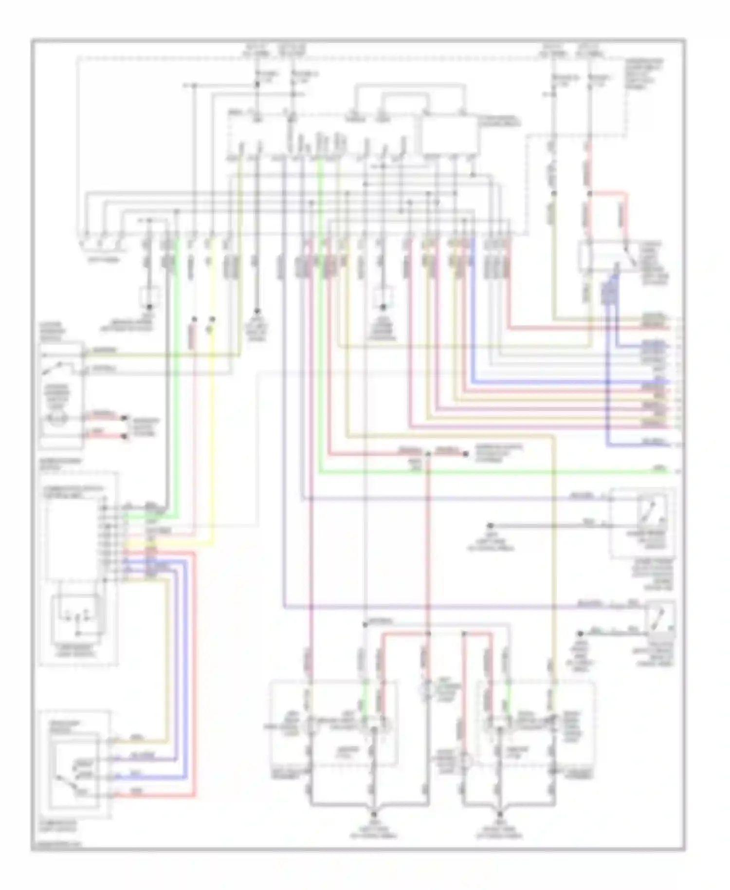 Wiring diagram combination switch control unit for Honda Ridgeline I (2004-2009)