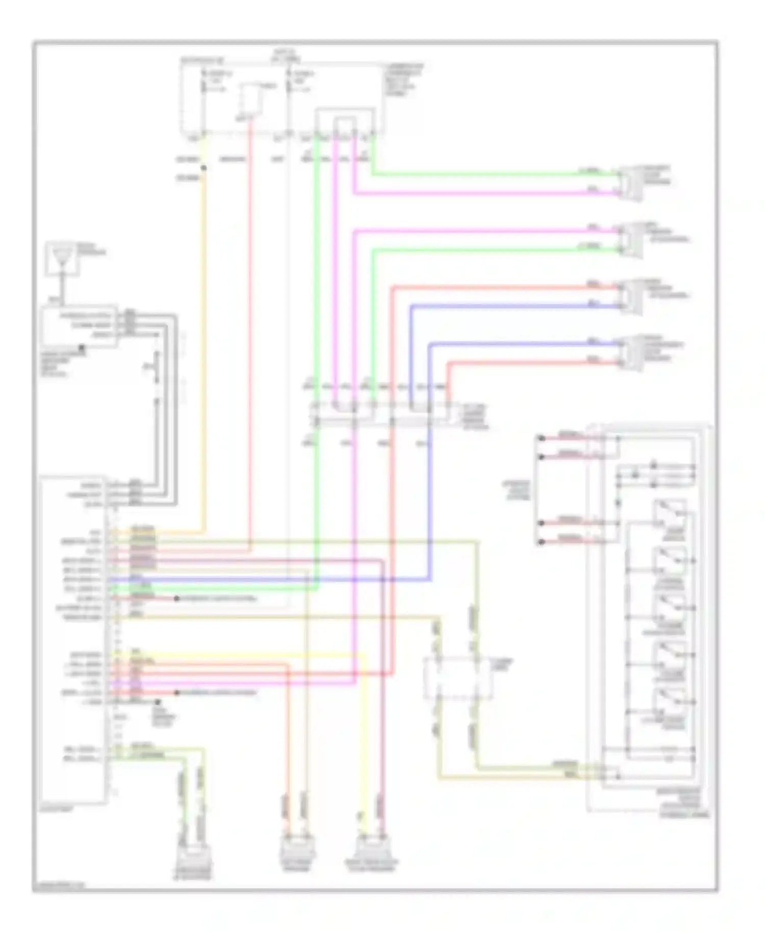 Ridgeline Honda I (2005-2009): Radio circuit, except rtl
