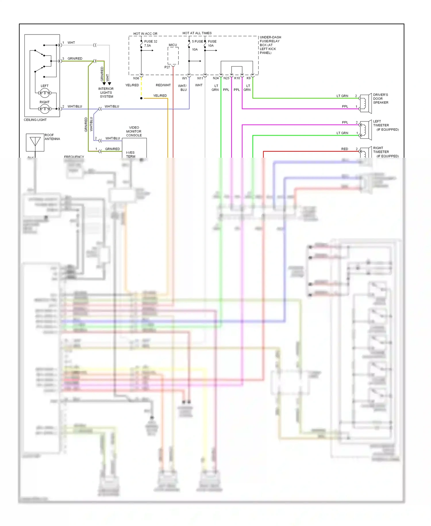 Wiring diagram antenna output power input shield for Honda Ridgeline I (2005-2009) (3 of 4)