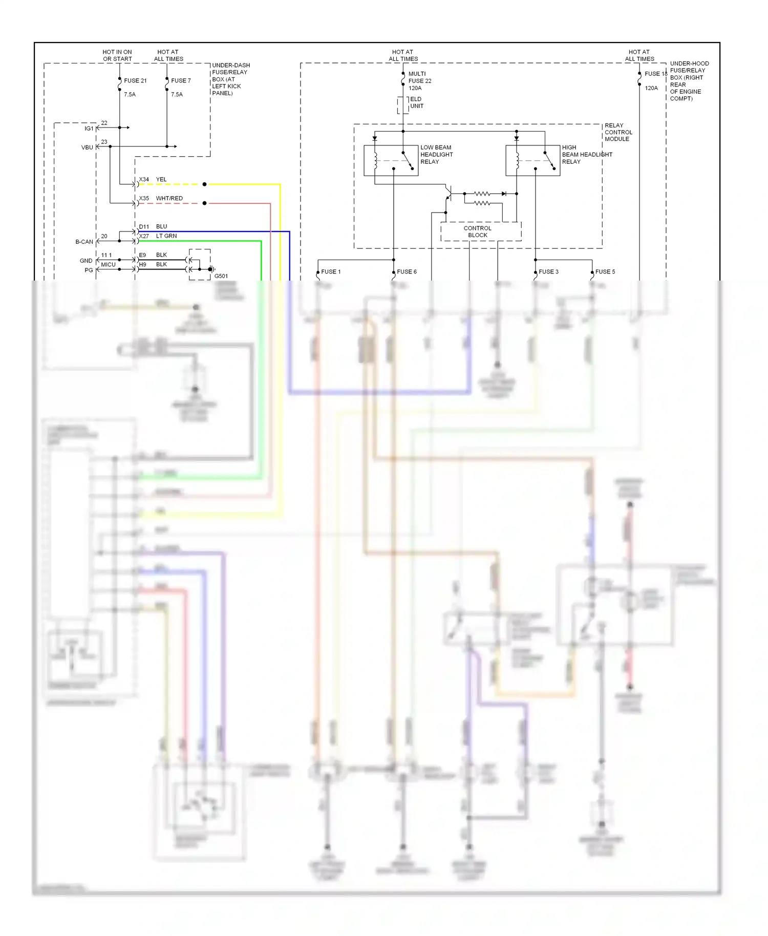 Wiring diagram blu for Honda Ridgeline I (2005-2009) (27 of 69)