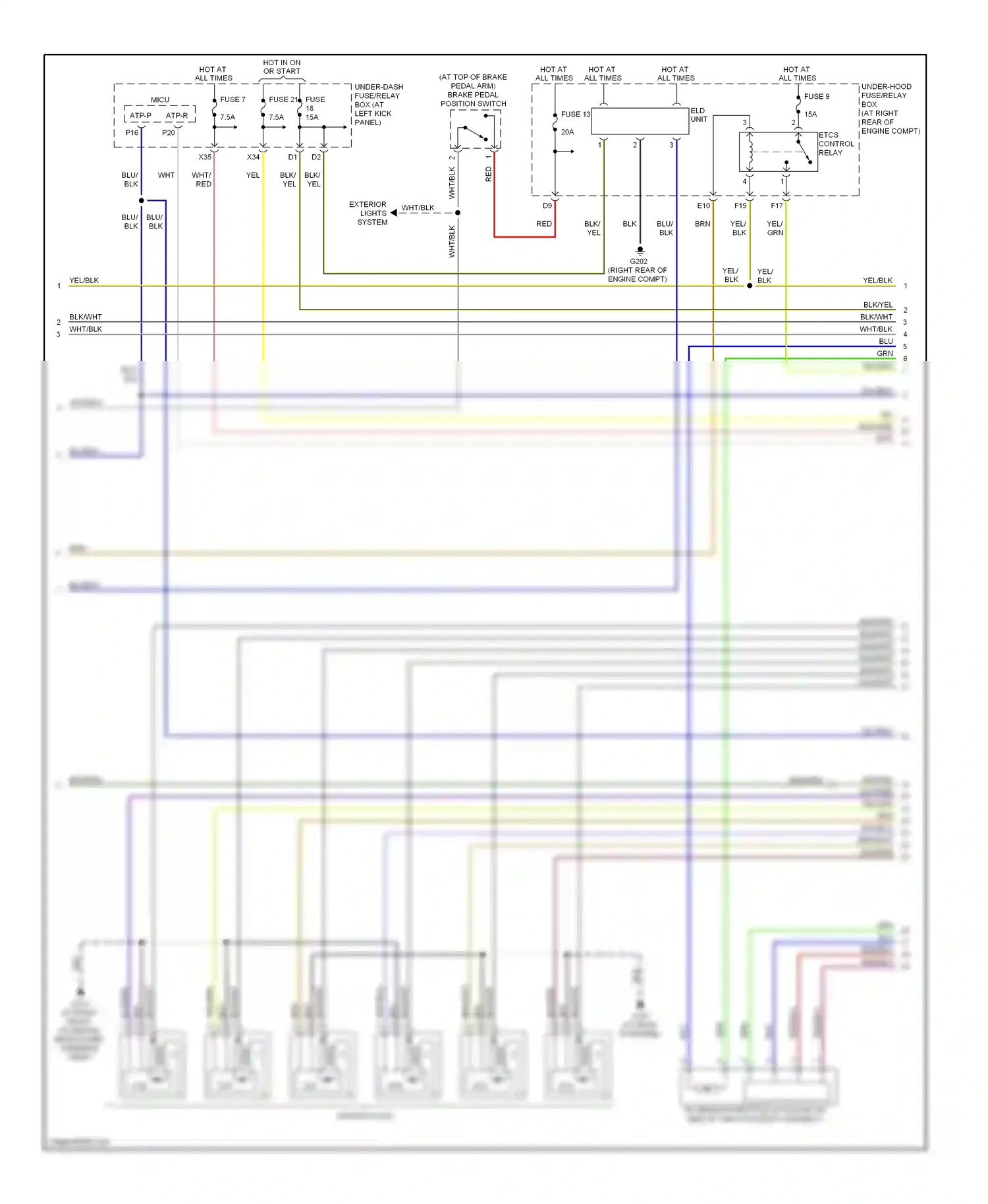 Wiring diagram blu for Honda Ridgeline I (2005-2009) (16 of 69)