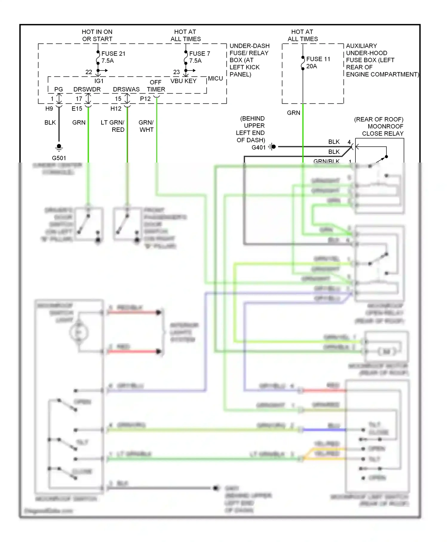 Wiring diagram blu for Honda Ridgeline I (2005-2009) (44 of 69)