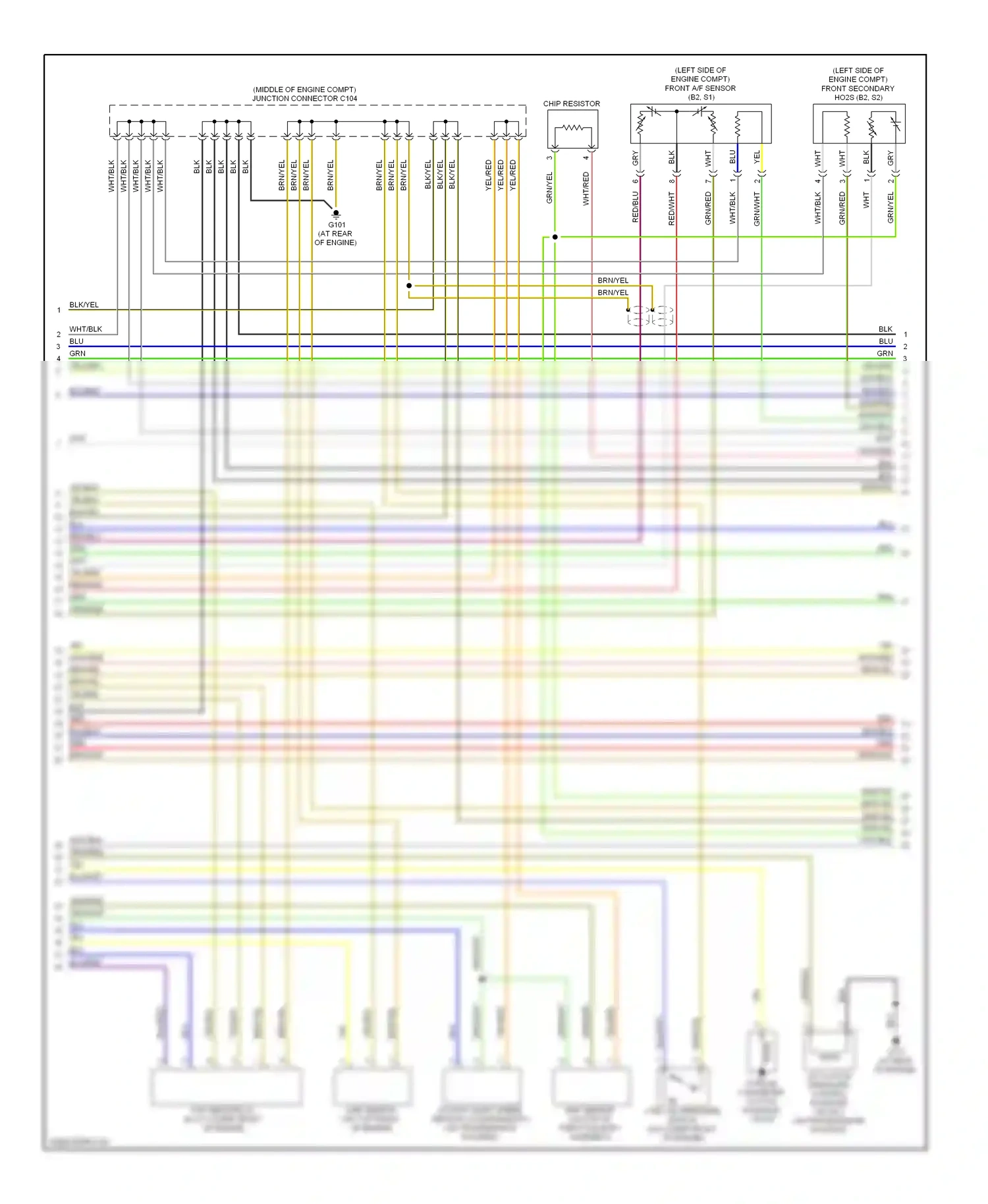 Wiring diagram chip resistor for Honda Ridgeline I (2005-2009) (1 of 2)