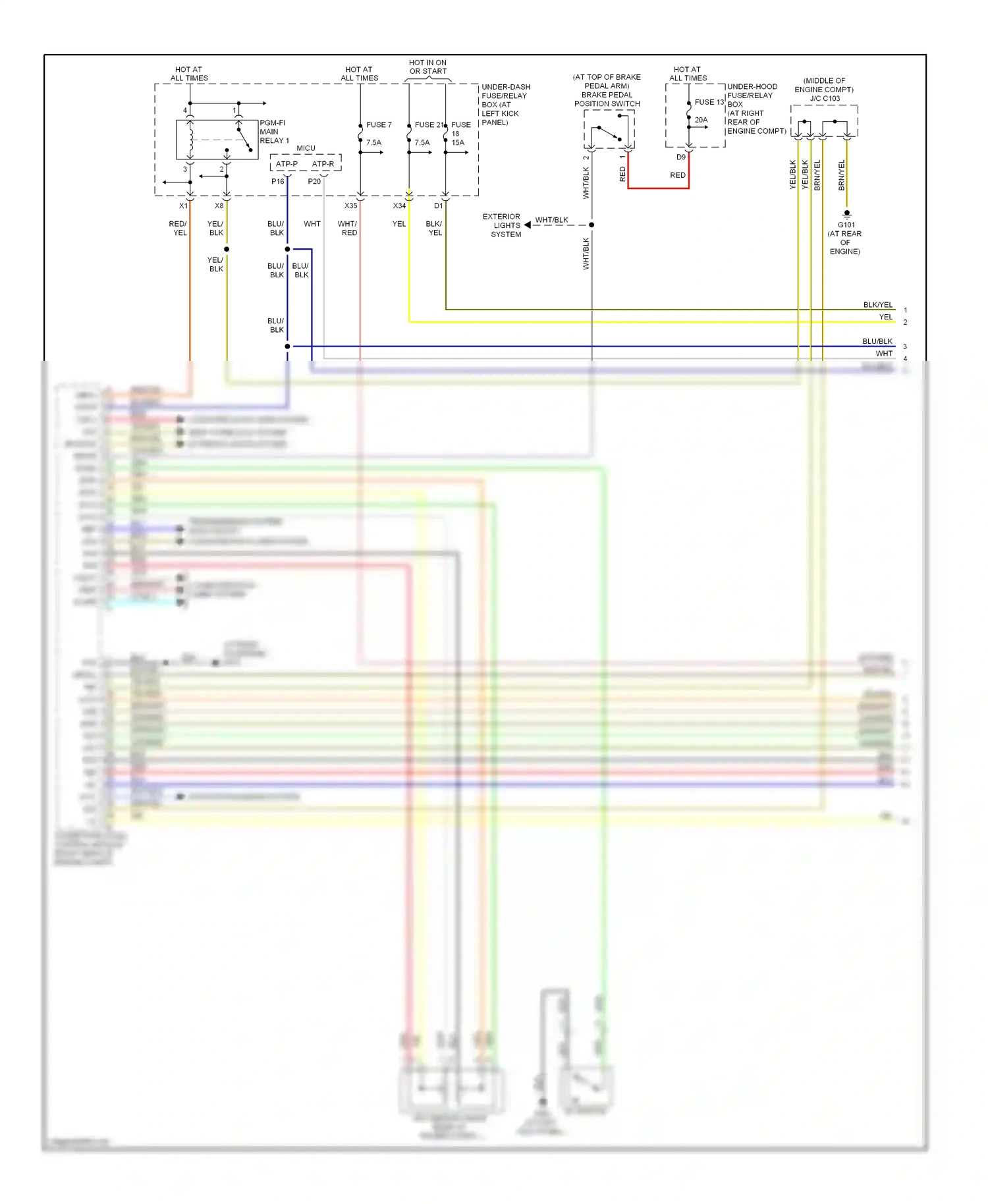 Wiring diagram computer data lines system shift interlock system exterior lights system for Honda Ridgeline I (2005-2009) (1 of 1)