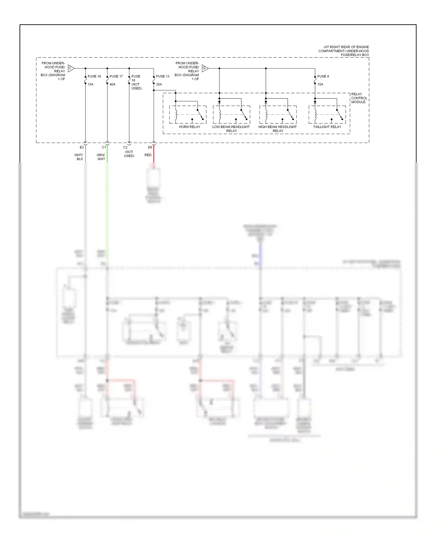 Wiring diagram driver's lumbar support switch for Honda Ridgeline I (2005-2009) (1 of 2)