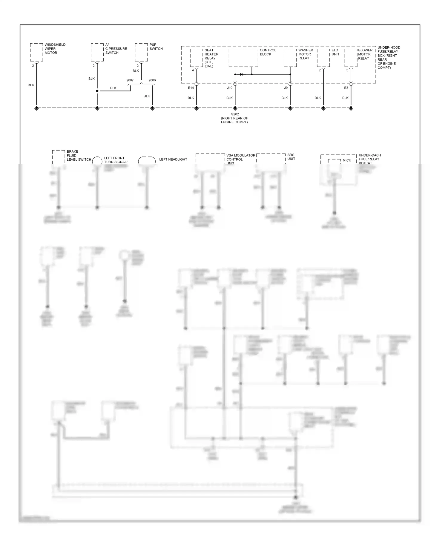 Wiring diagram eld unit for Honda Ridgeline I (2005-2009) (2 of 7)