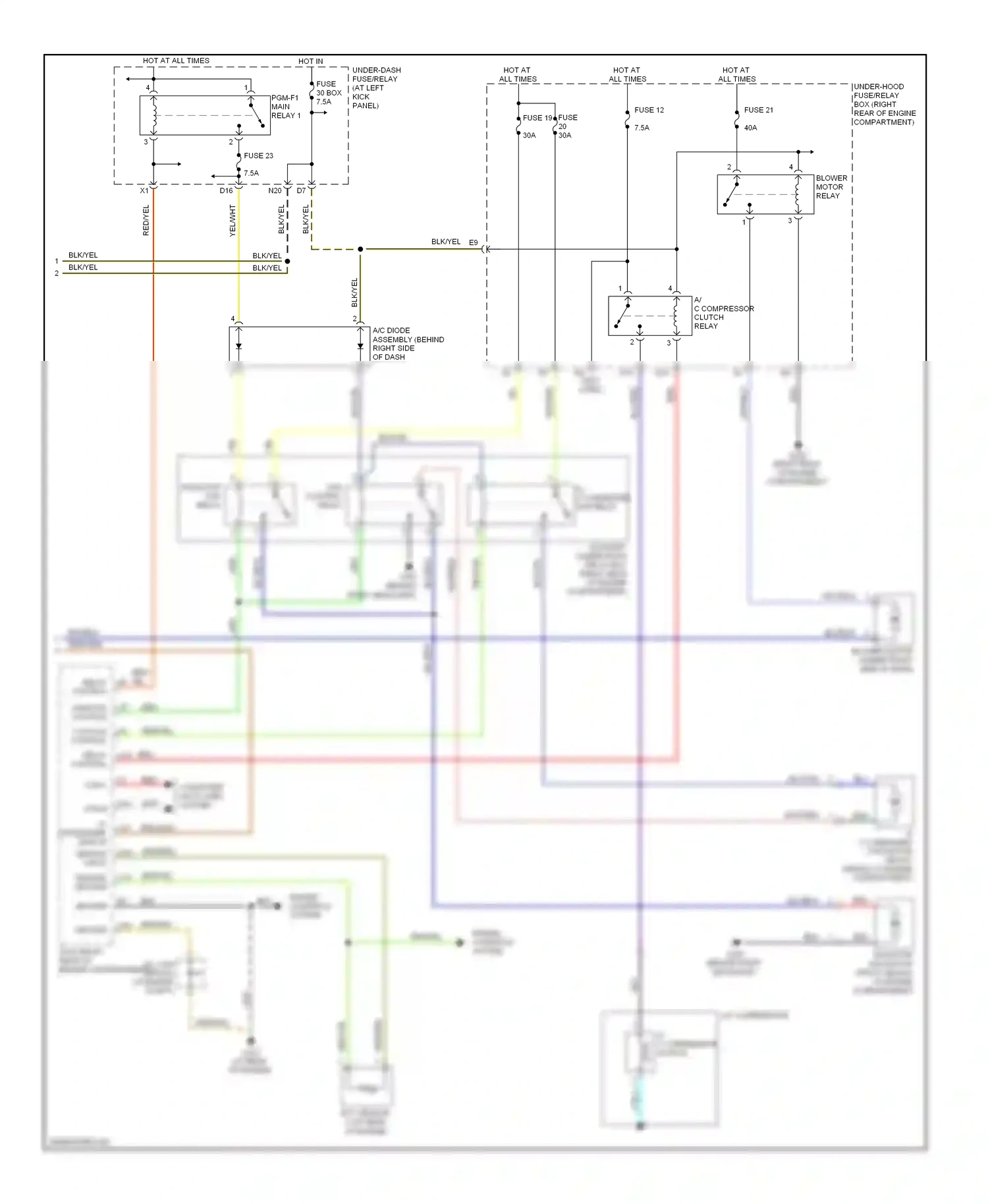 Wiring diagram engine controls system for Honda Ridgeline I (2005-2009) (4 of 5)