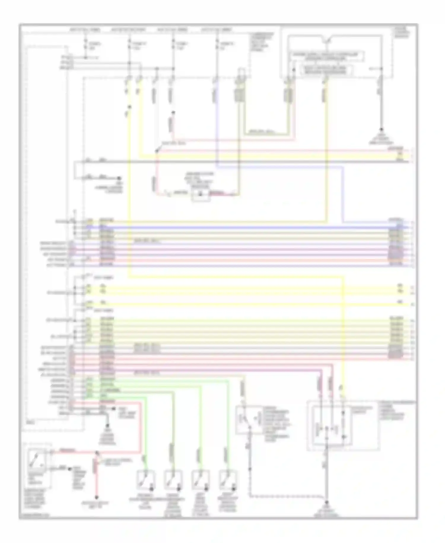 Wiring diagram front passenger's power window switch/door lock switch for Honda Ridgeline I (2005-2009)