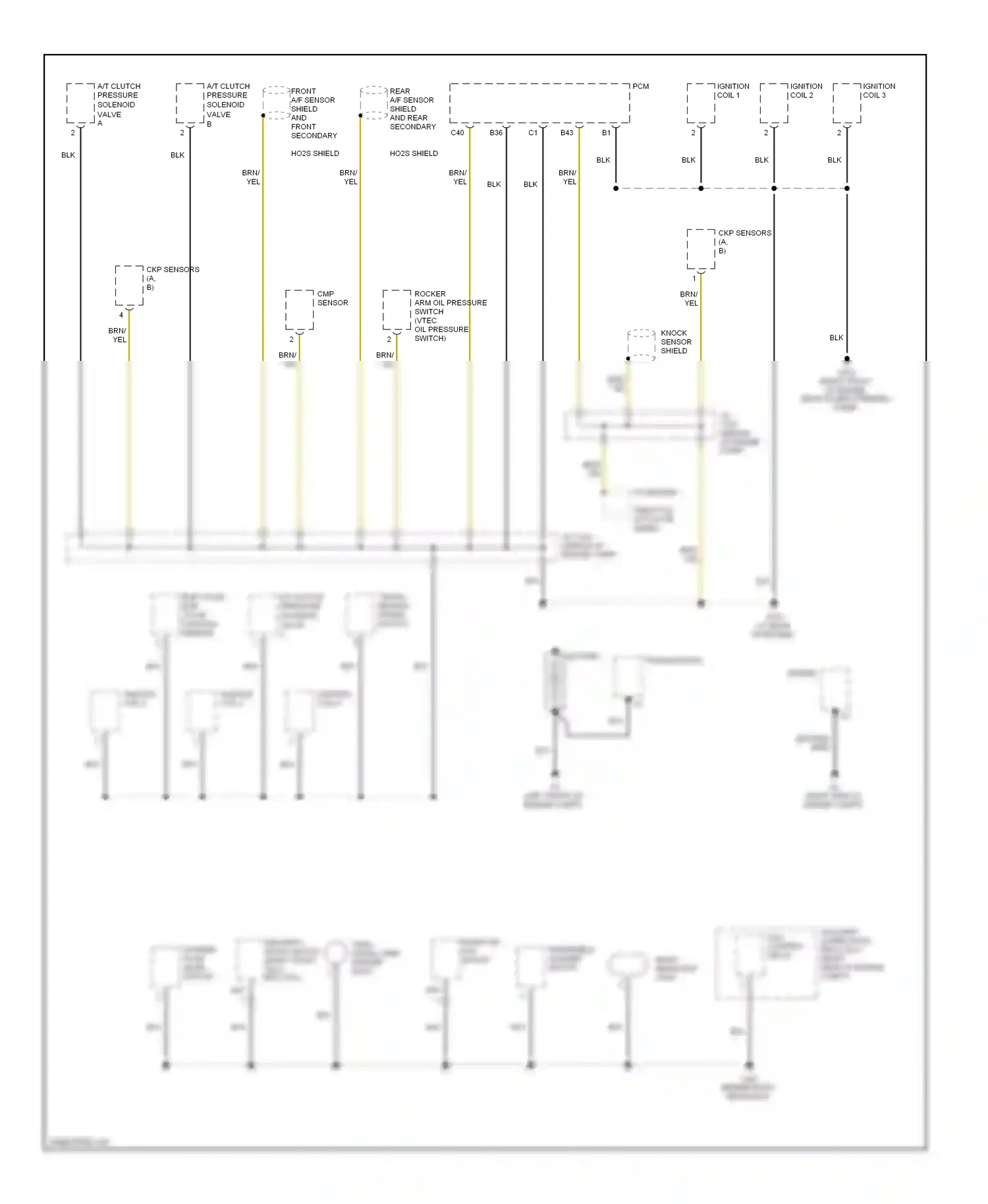 Wiring diagram ignition coil 6 for Honda Ridgeline I (2005-2009) (1 of 1)