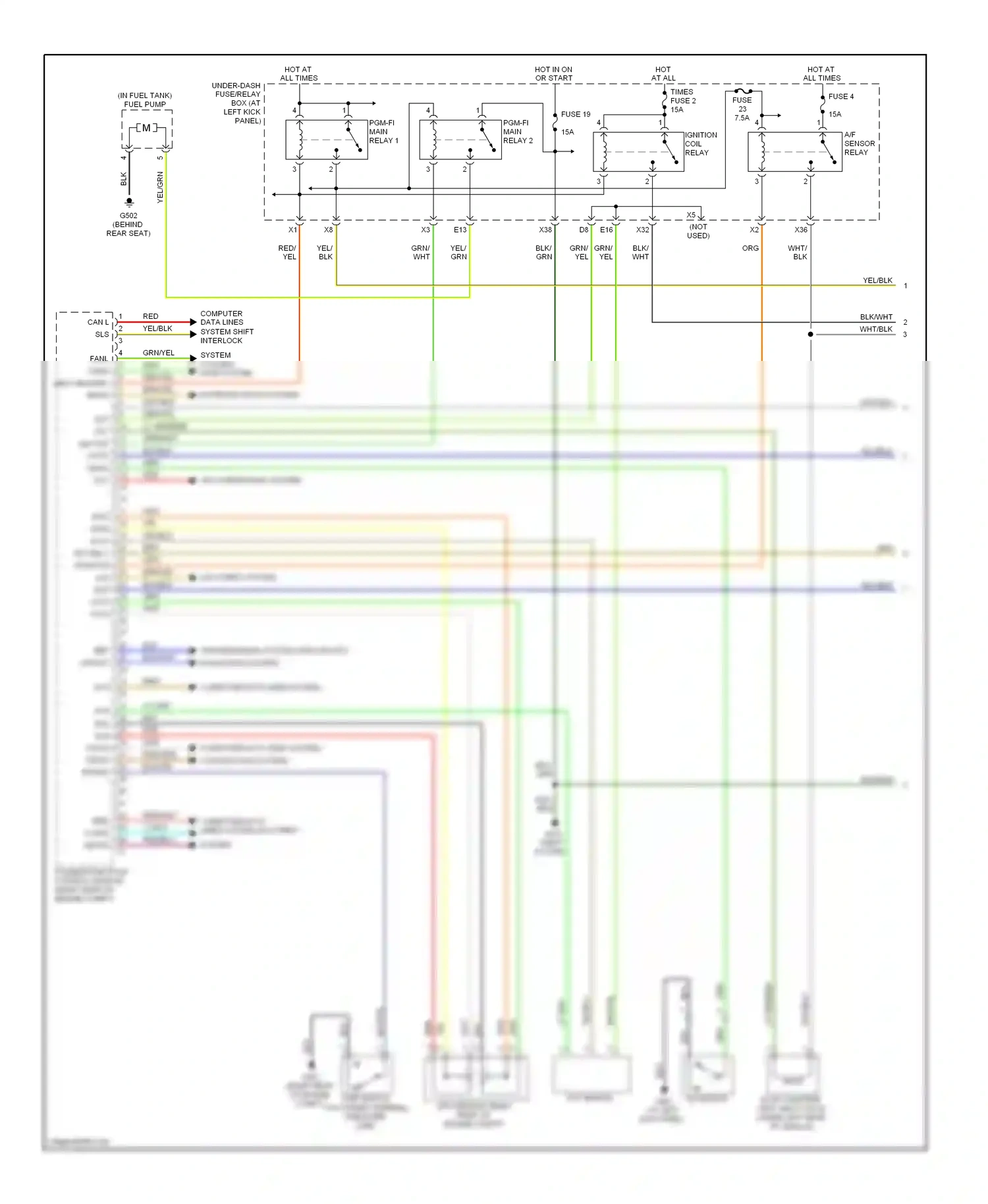 Wiring diagram lt blu for Honda Ridgeline I (2005-2009) (10 of 22)