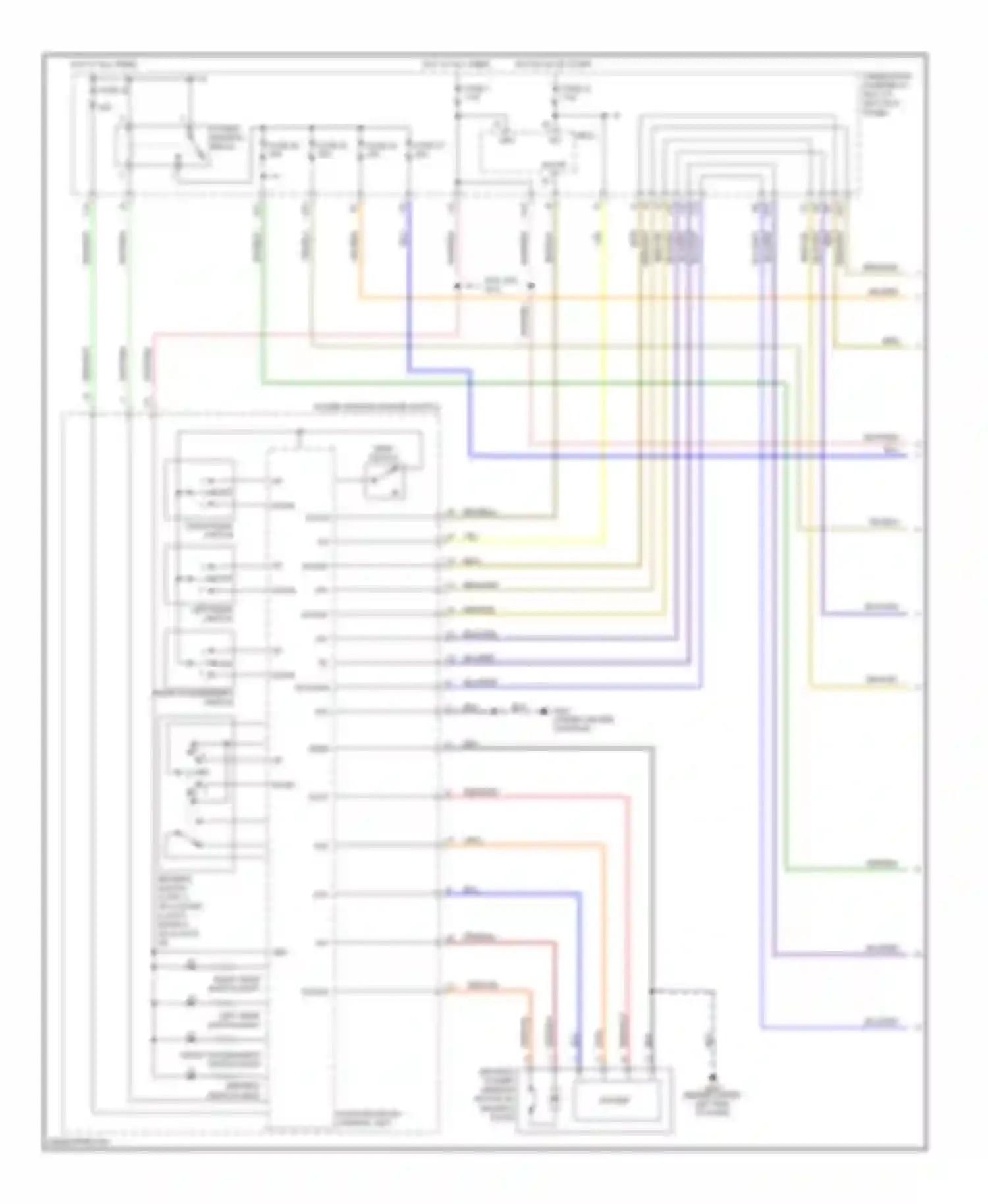 Wiring diagram front passenger's switch light for Honda Ridgeline I (2005-2009)