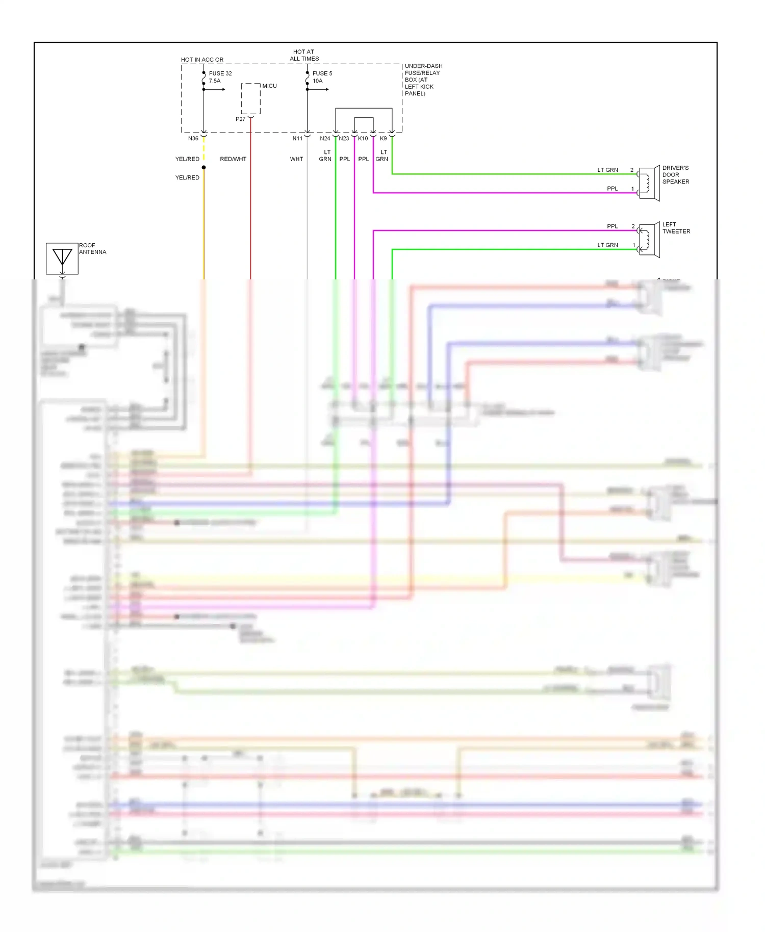Wiring diagram red for Honda Ridgeline I (2005-2009) (56 of 67)