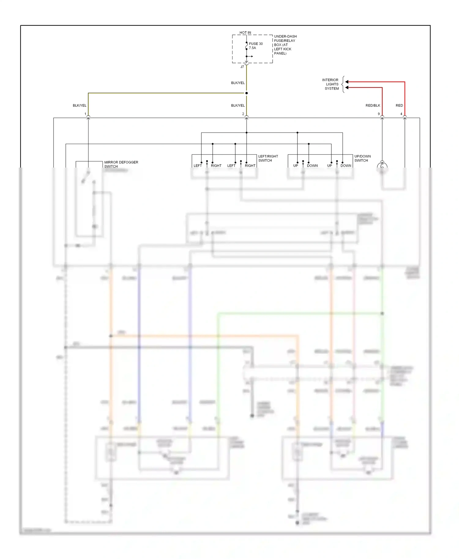 Wiring diagram red/blk for Honda Ridgeline I (2005-2009) (24 of 42)