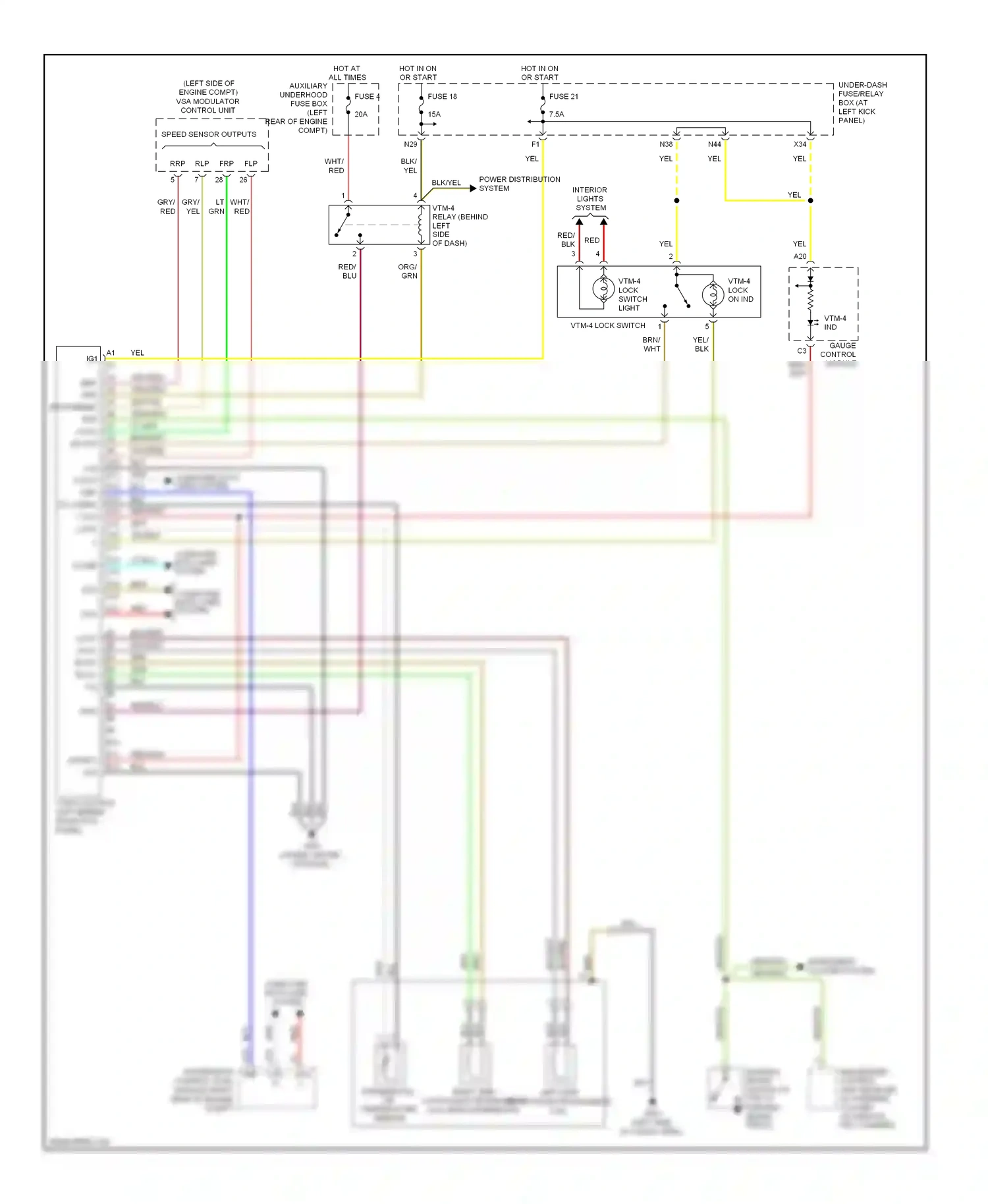 Wiring diagram red/blu for Honda Ridgeline I (2005-2009) (31 of 38)