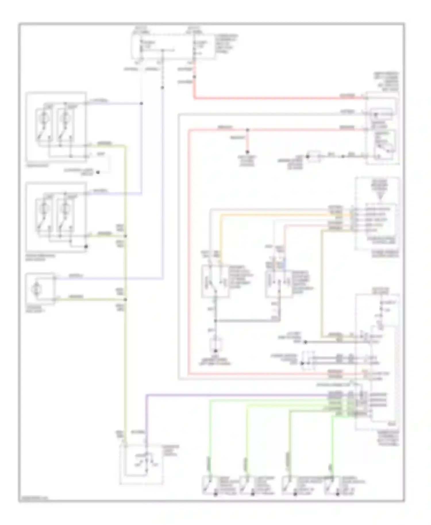 Wiring diagram door multiplex control unit for Honda Ridgeline I (2005-2009)