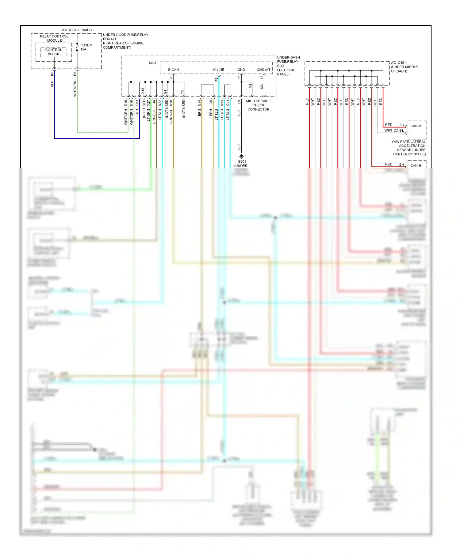 Wiring diagram rt, lx for Honda Ridgeline I (2005-2009) (1 of 1)