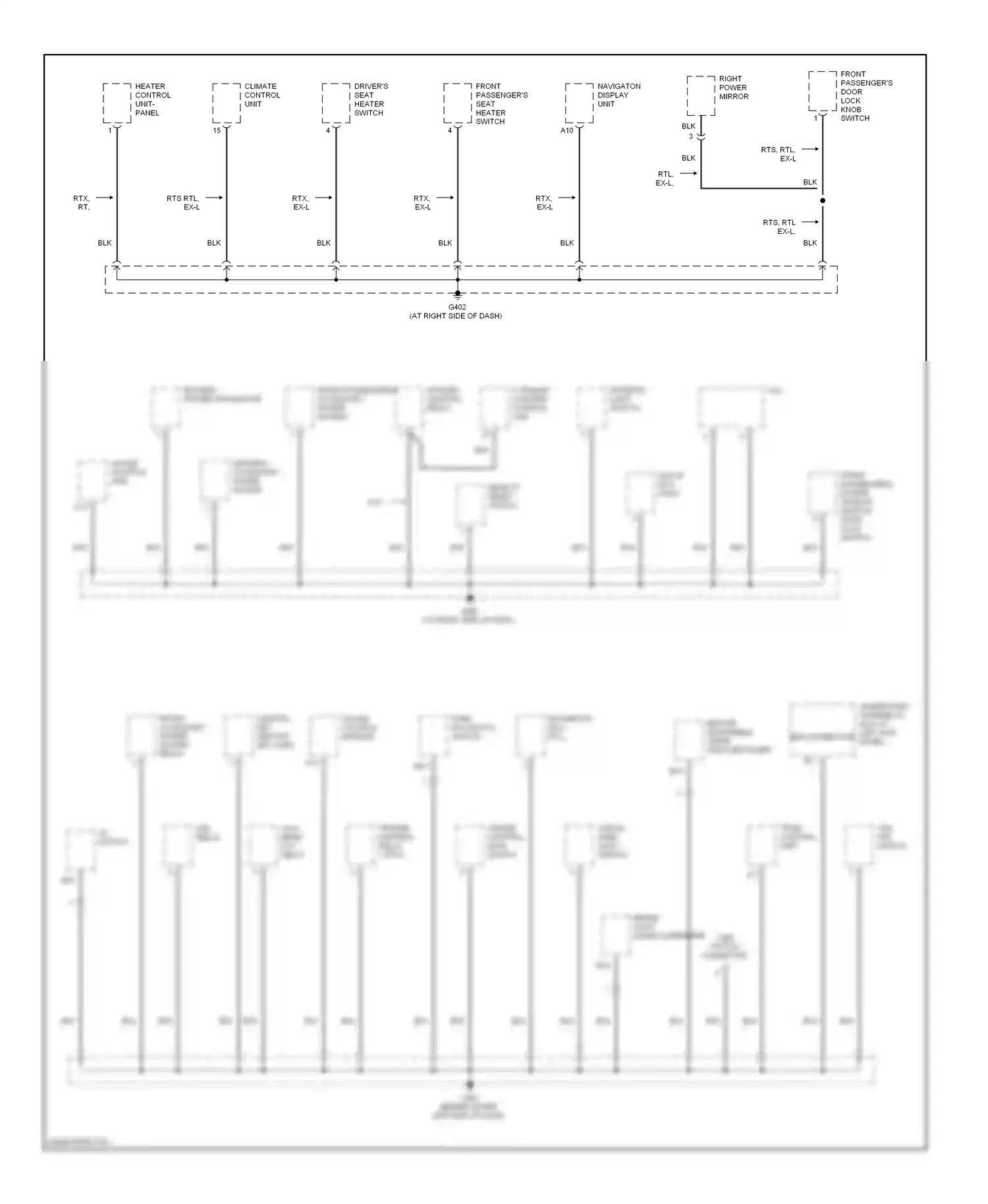Wiring diagram select/ reset switch for Honda Ridgeline I (2005-2009) (1 of 3)