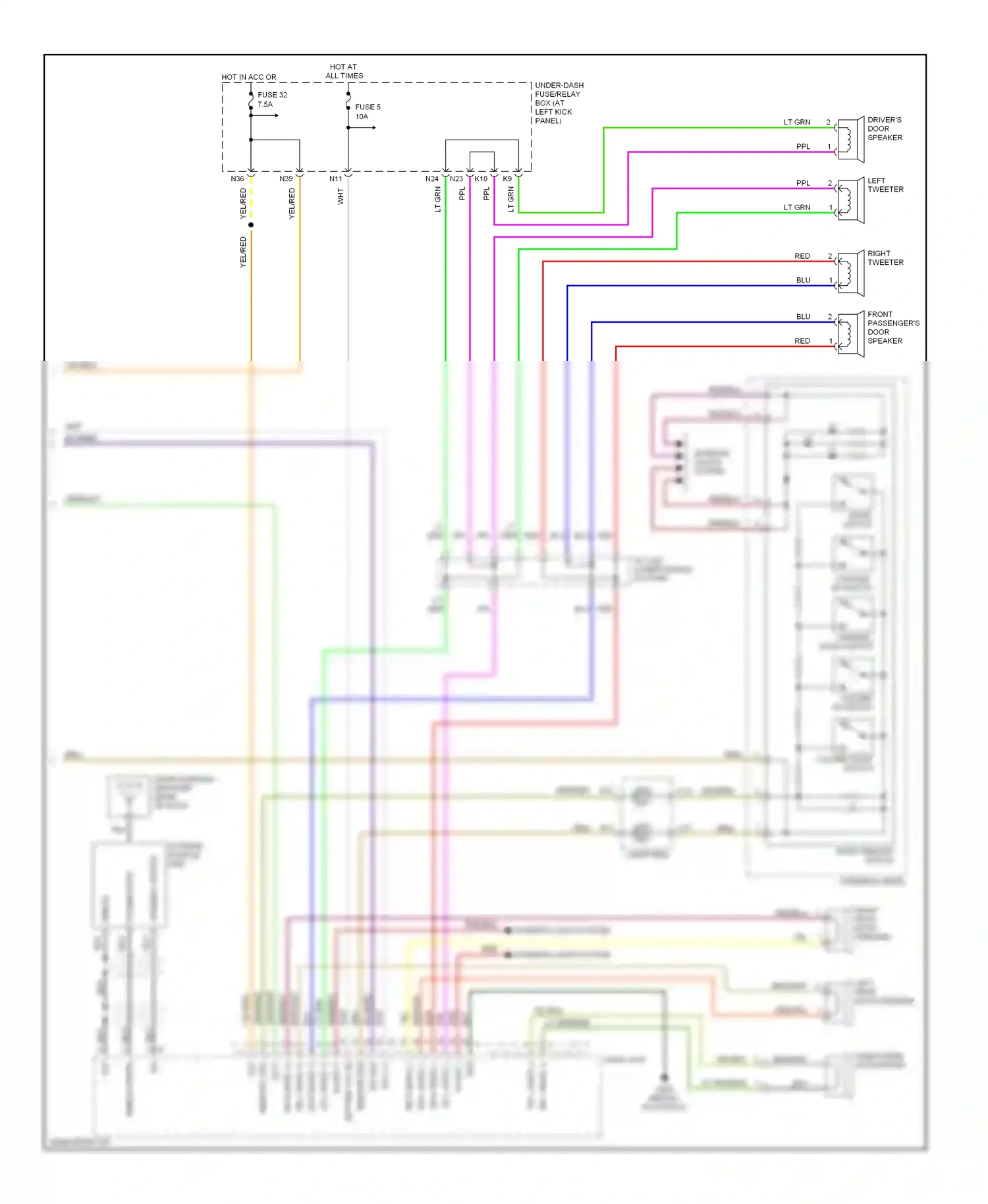 Wiring diagram volume up switch for Honda Ridgeline I (2005-2009) (1 of 7)