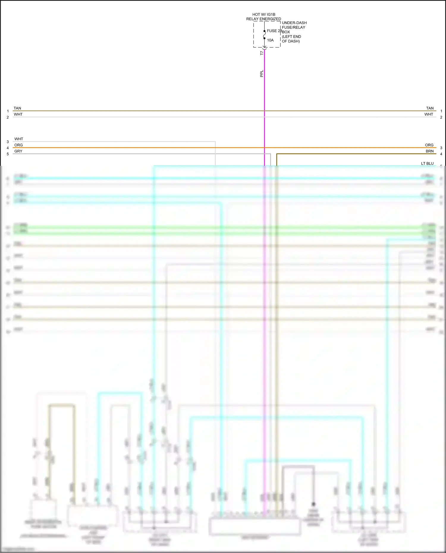 Car Wiring Diagrams for Ridgeline Honda II facelift (2021-2024): Computer data lines circuit (2 of 6)