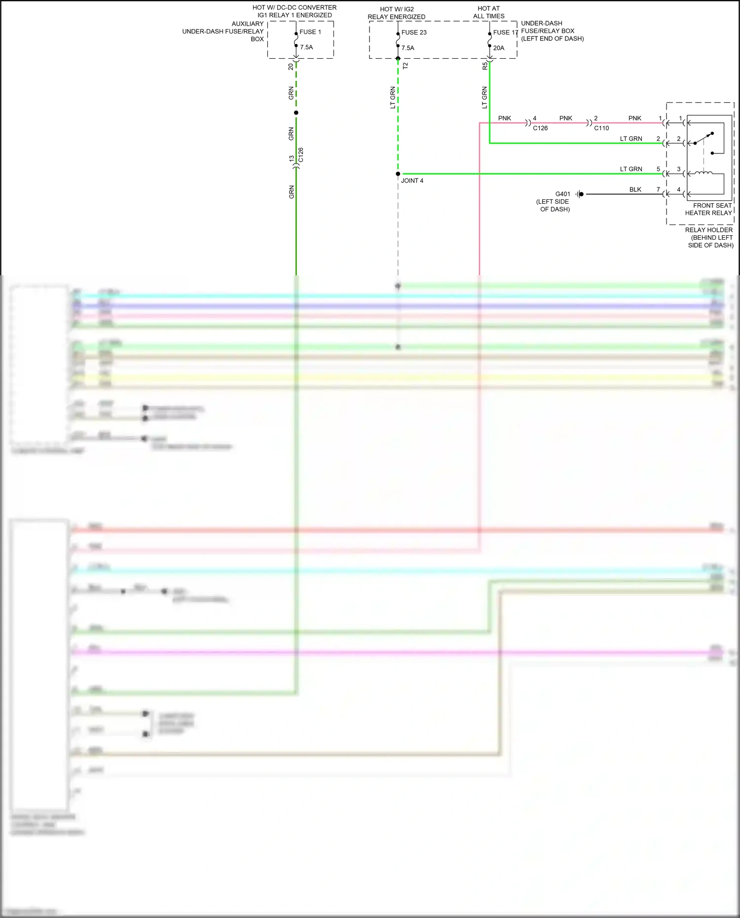 Wiring diagram climate control unit for Honda Ridgeline II facelift (2021-2024) (2 of 12)