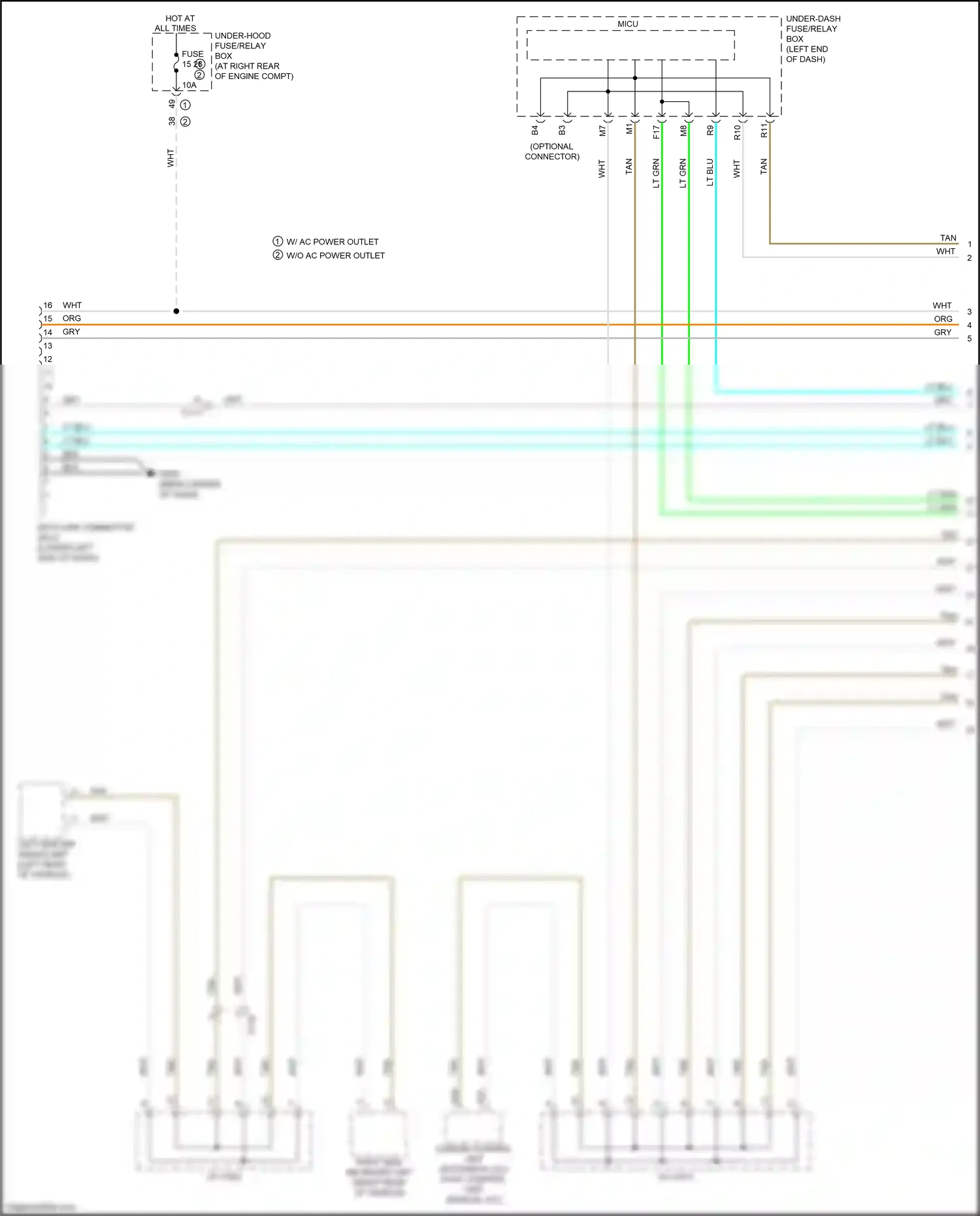 Wiring diagram climate control unit for Honda Ridgeline II facelift (2021-2024) (12 of 12)
