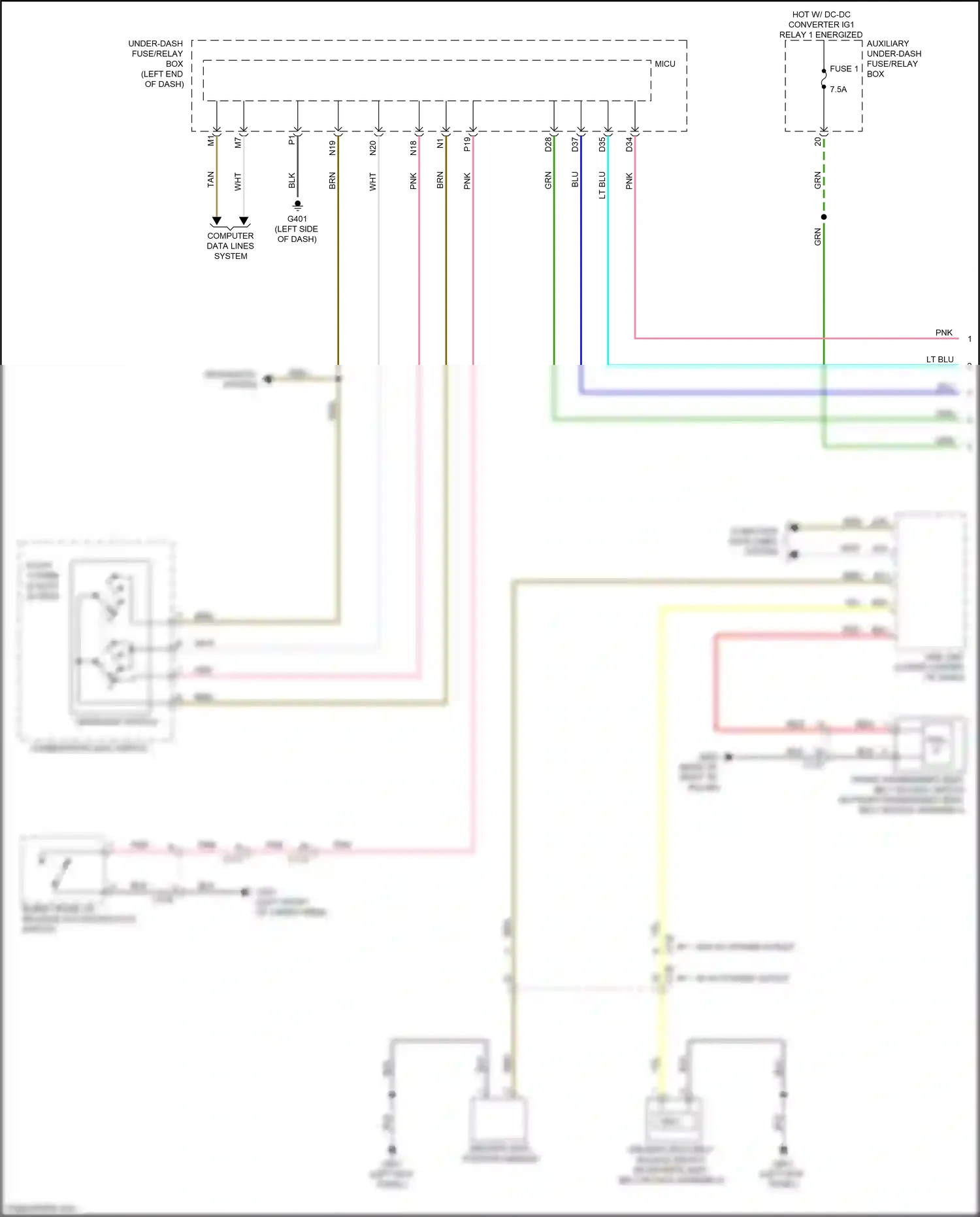 Wiring diagram combination light switch for Honda Ridgeline II facelift (2021-2024) (1 of 4)