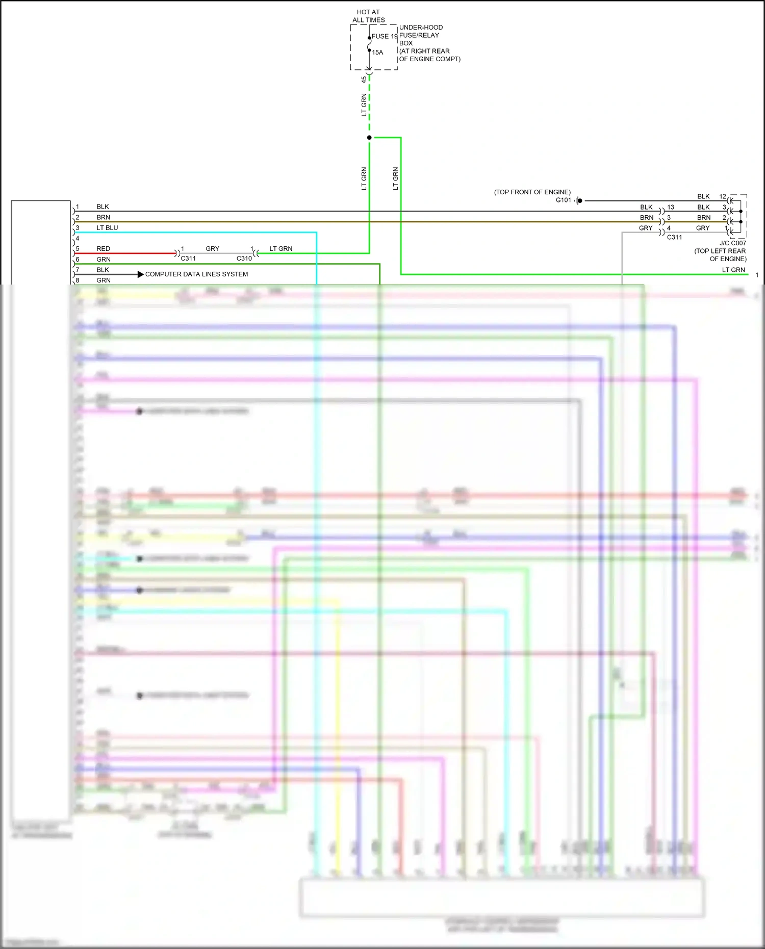 Wiring diagram computer data lines system for Honda Ridgeline II facelift (2021-2024) (32 of 70)