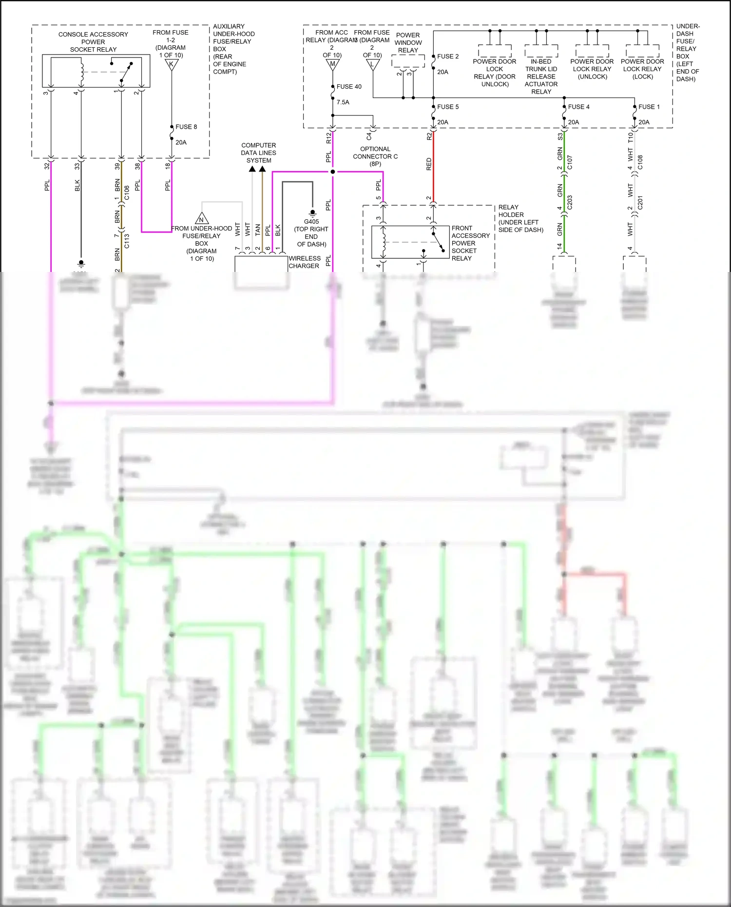 Wiring diagram computer data lines system for Honda Ridgeline II facelift (2021-2024) (26 of 70)