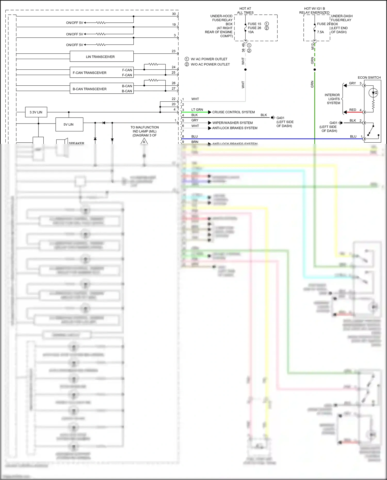 Wiring diagram computer data lines system for Honda Ridgeline II facelift (2021-2024) (58 of 70)