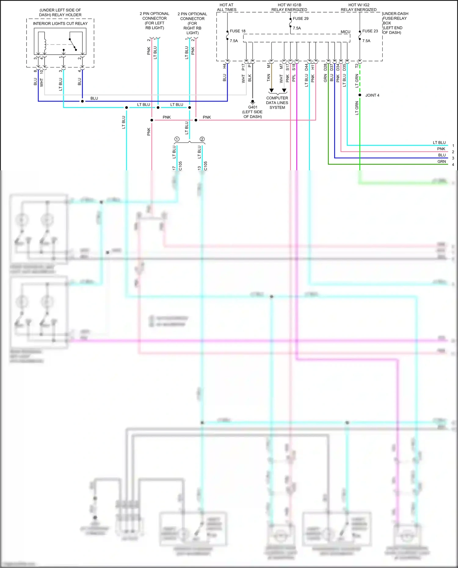 Wiring diagram computer data lines system for Honda Ridgeline II facelift (2021-2024) (12 of 70)