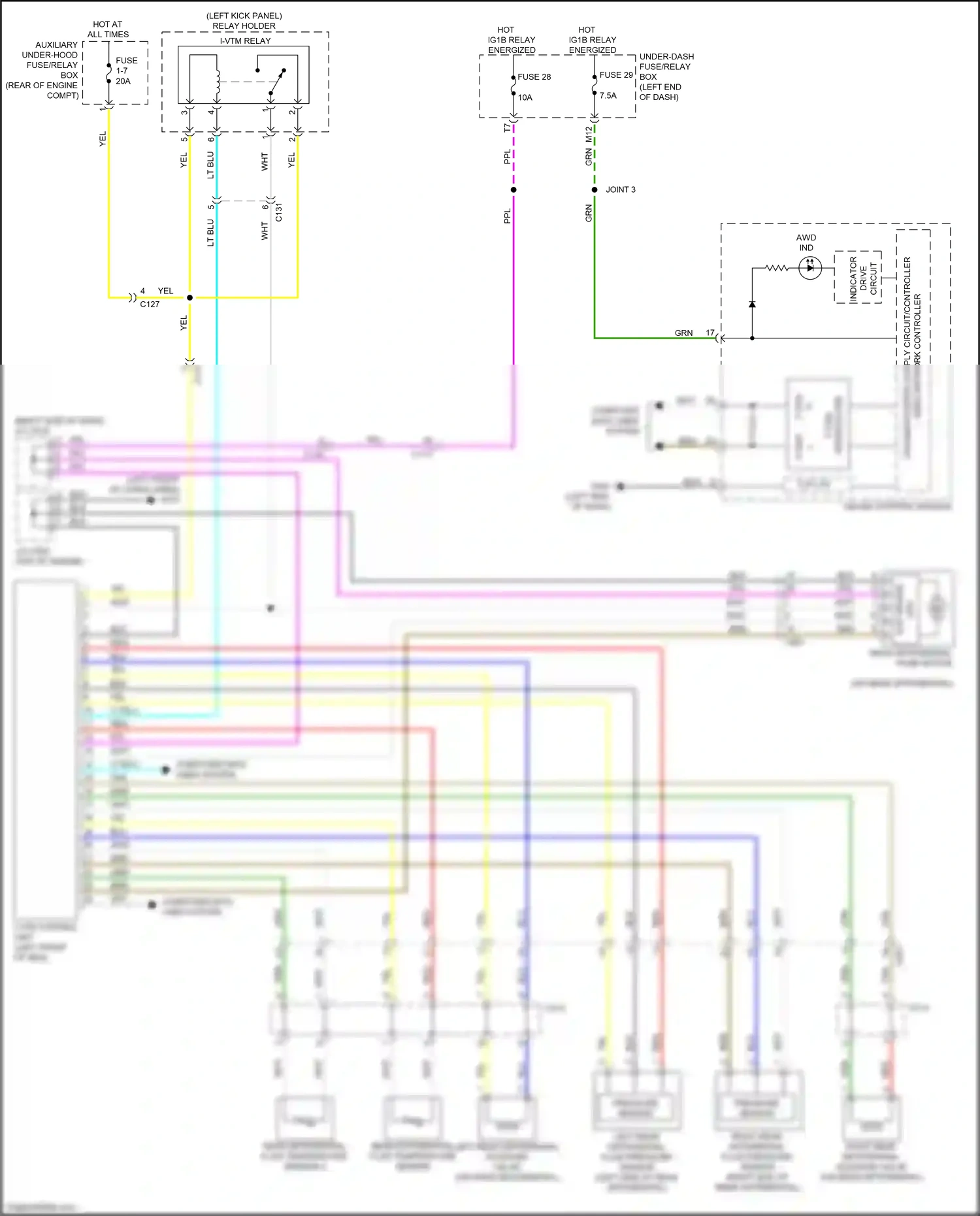 Wiring diagram computer data lines system for Honda Ridgeline II facelift (2021-2024) (31 of 70)