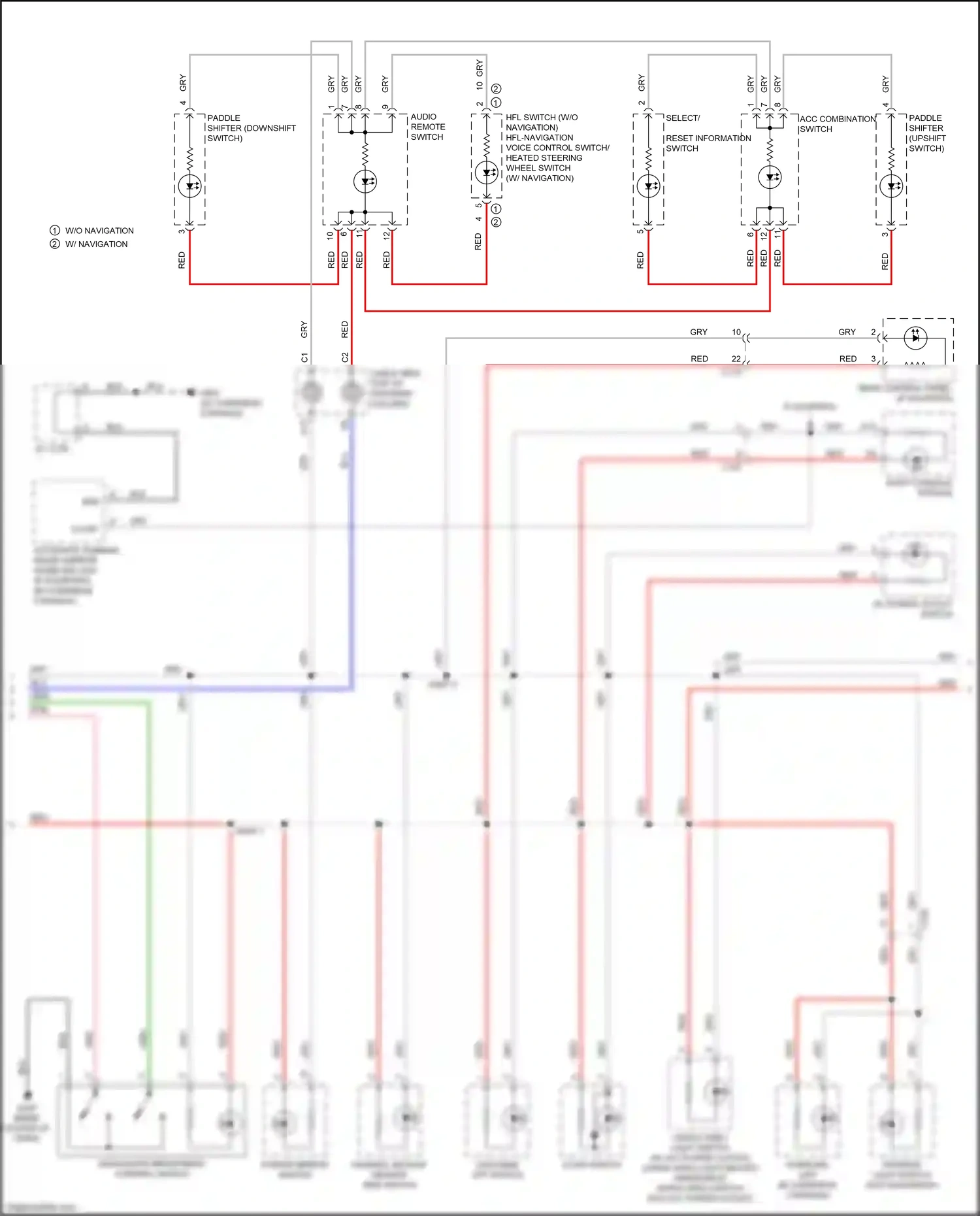 Wiring diagram dashlights brightness control switch for Honda Ridgeline II facelift (2021-2024) (3 of 4)