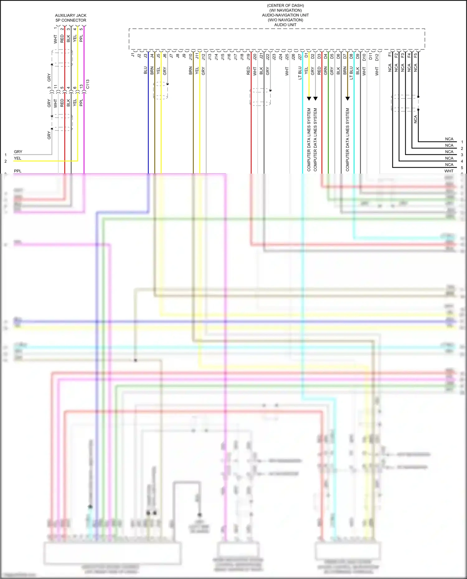 Wiring diagram data lines system for Honda Ridgeline II facelift (2021-2024) (1 of 2)