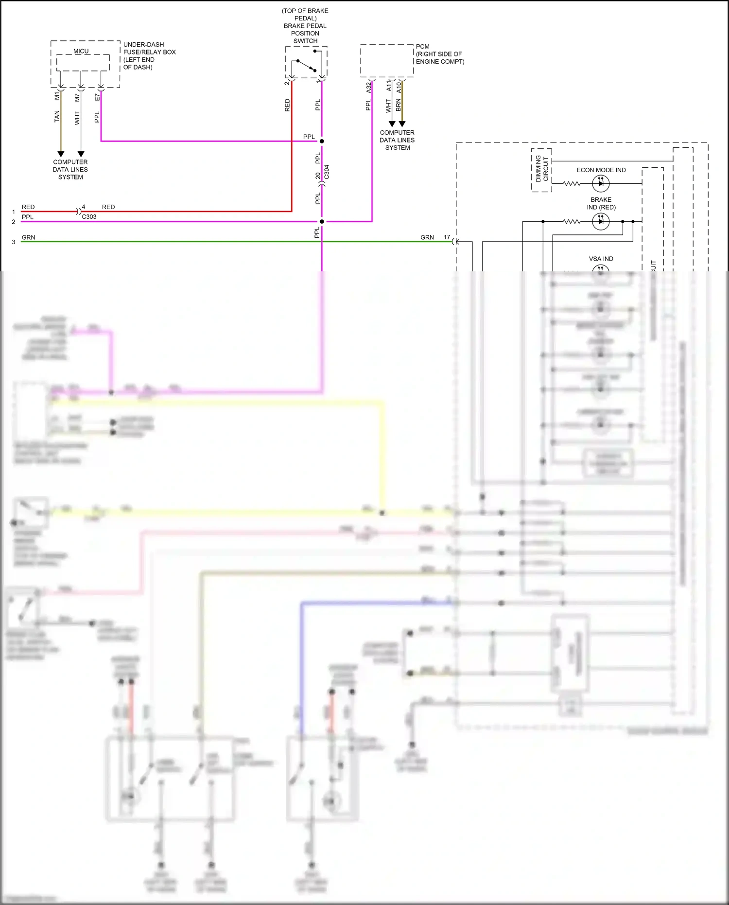 Wiring diagram econ switch for Honda Ridgeline II facelift (2021-2024) (1 of 6)
